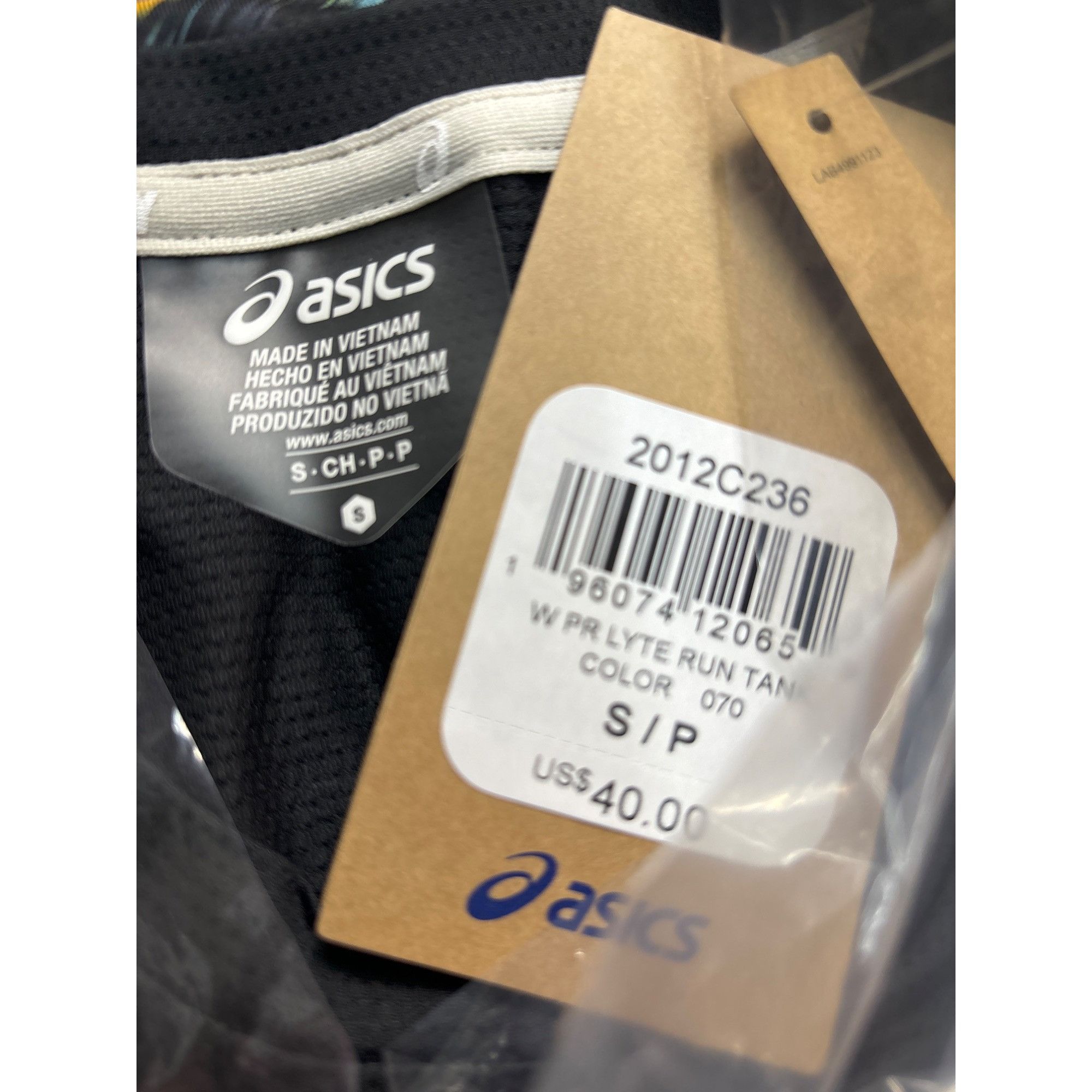 Asics ASICS Women's PR Lyte Running Tank Night Shade/ Sage Print, Size S / US 4 / IT 40 - 8 Thumbnail