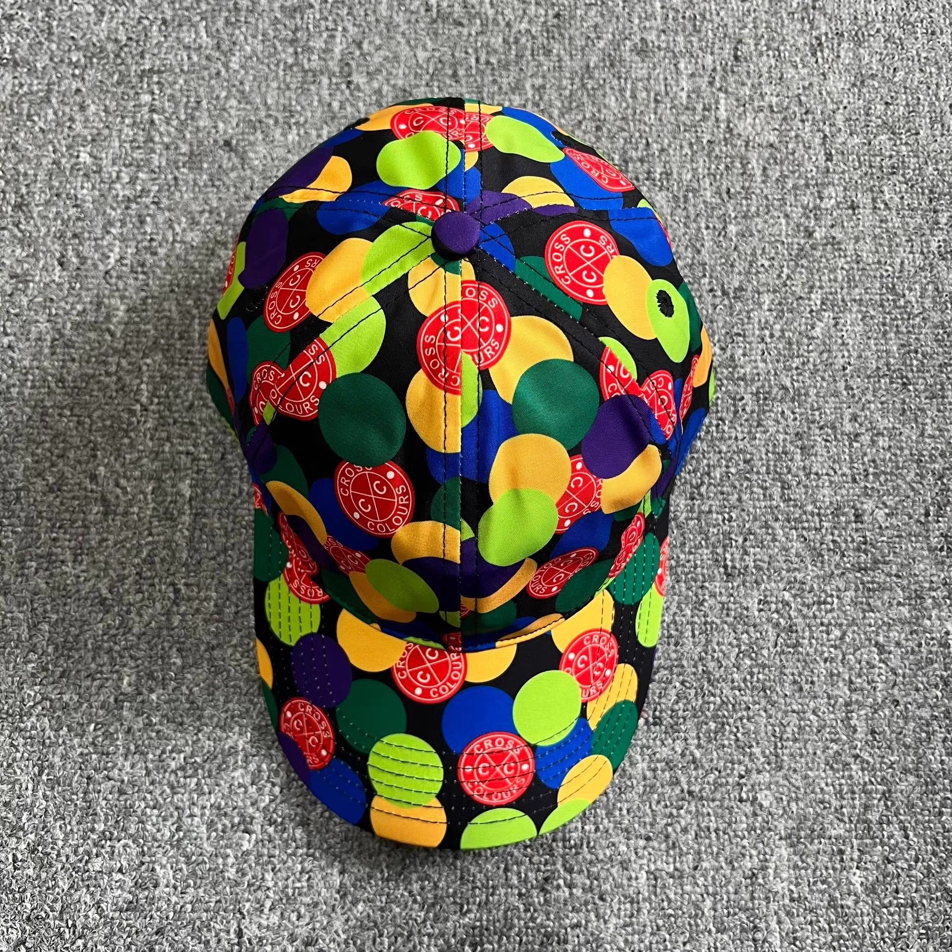 Cross Colours Cross Colours Polka Dot Curved Brim Baseball Cap Q7 Size ONE SIZE - 2 Thumbnail