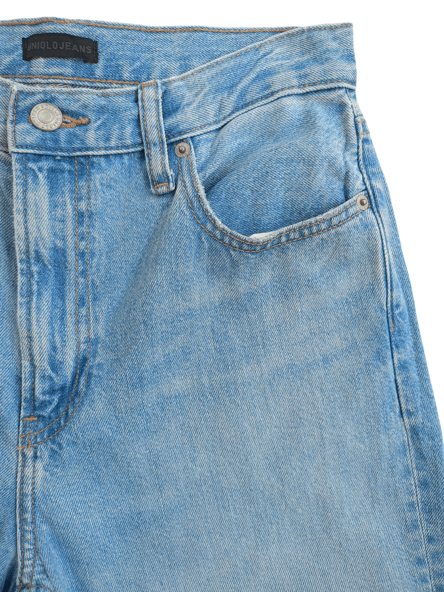 Kaihara Denim × Uniqlo × Vintage UNIQLO Regular, Straight Cut Distressed Vintage Denim Size US 26 / EU 42 - 4 Thumbnail
