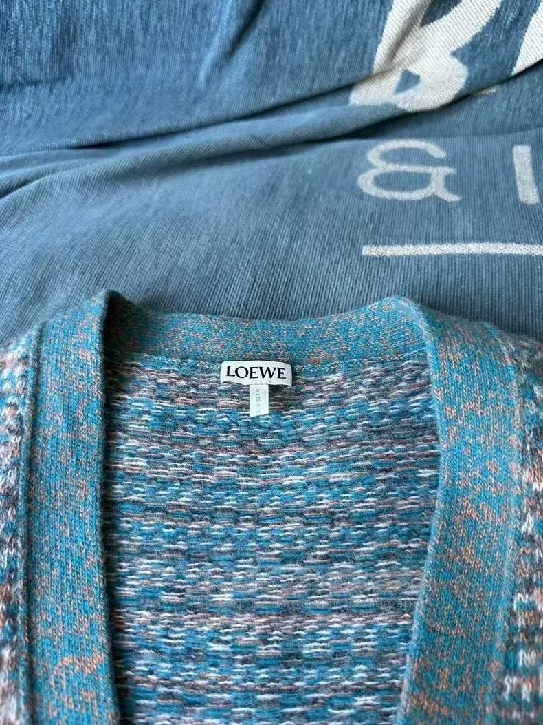 Loewe Loewe Light Blue Knit Wool Cardigan Size XS / US 0-2 / IT 36-38 - 4 Thumbnail