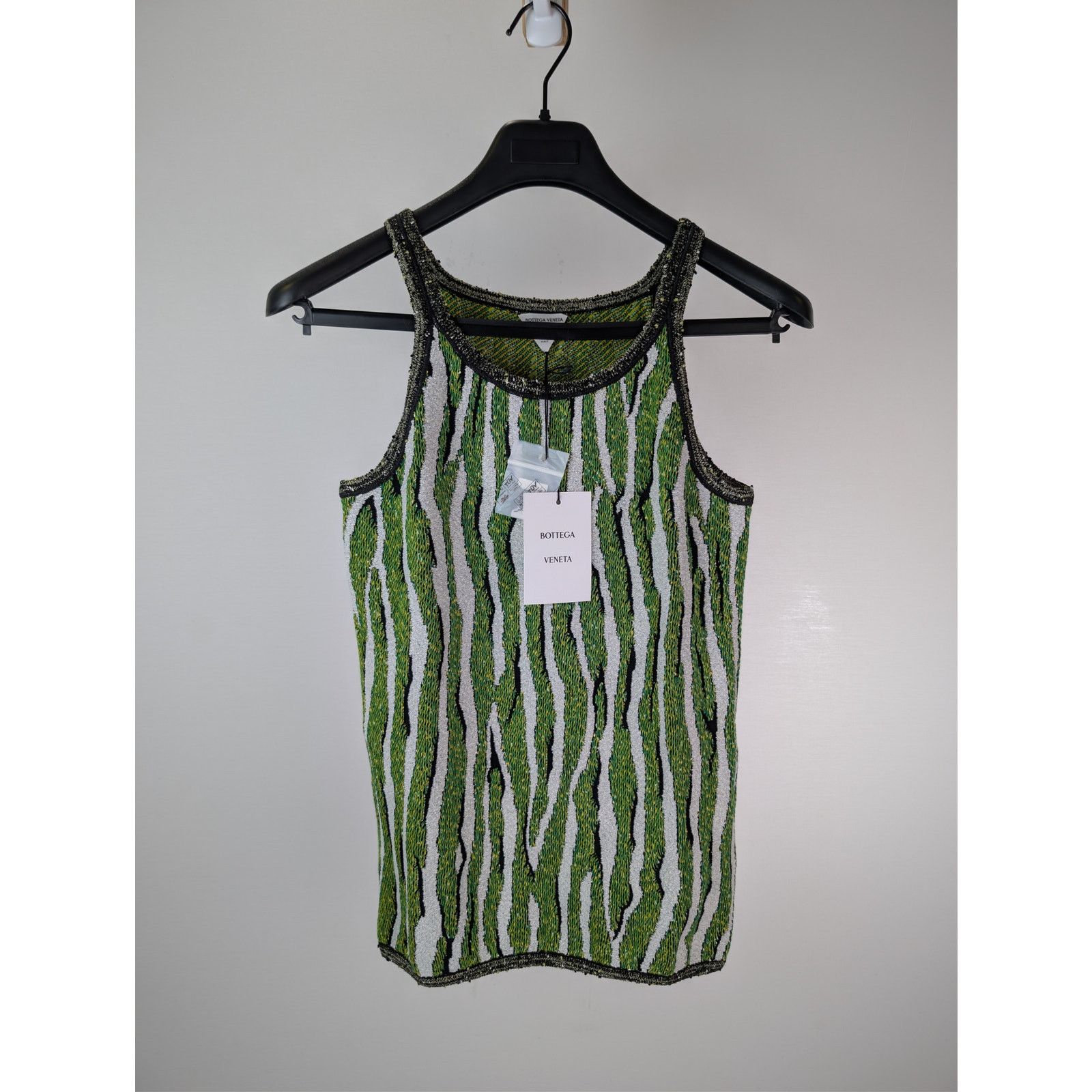 Bottega Veneta o1rshd1 Animal Jacquard Tank Top in Green / White Size US L / EU 52-54 / 3 - 6 Thumbnail