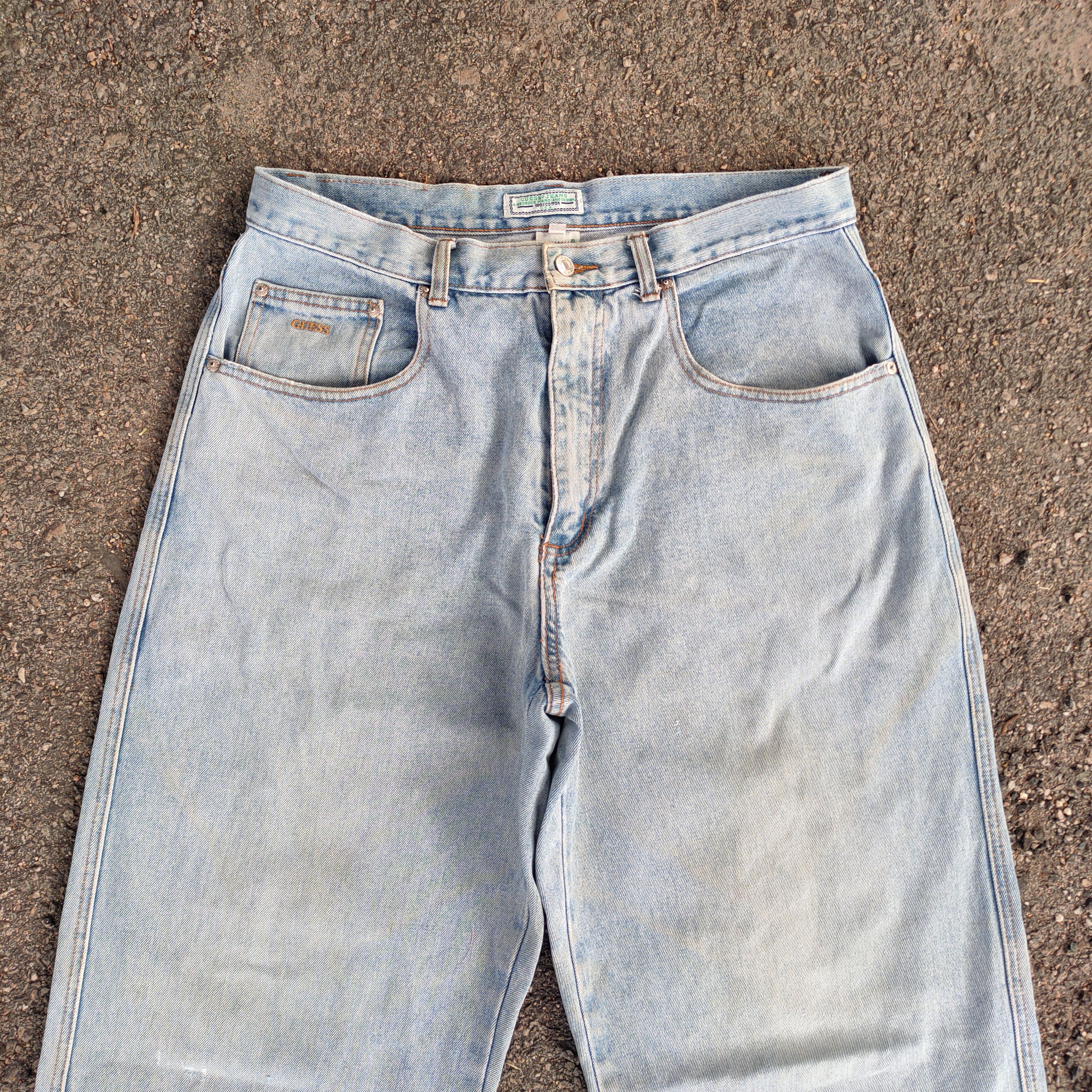 Guess VINTAGE GUESS USA FADED BLUE JEANS DENIM PANTS Size US 36 / EU 52 - 4 Thumbnail
