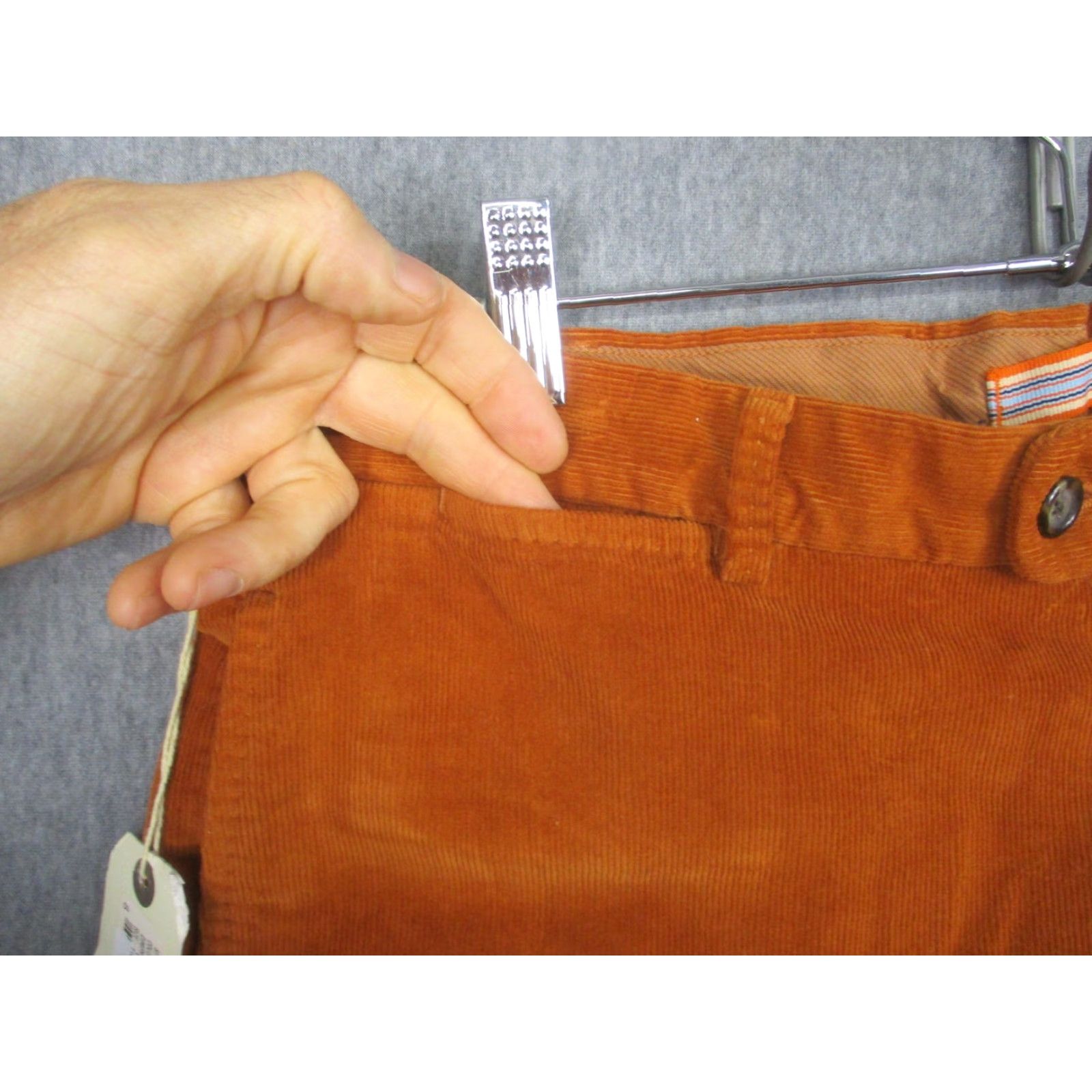 Peter Millar Peter Millar Pants Mens 35x36 Orange Corduroy Chino Antique Wash Stretch Casual Size US 35 - 6 Thumbnail