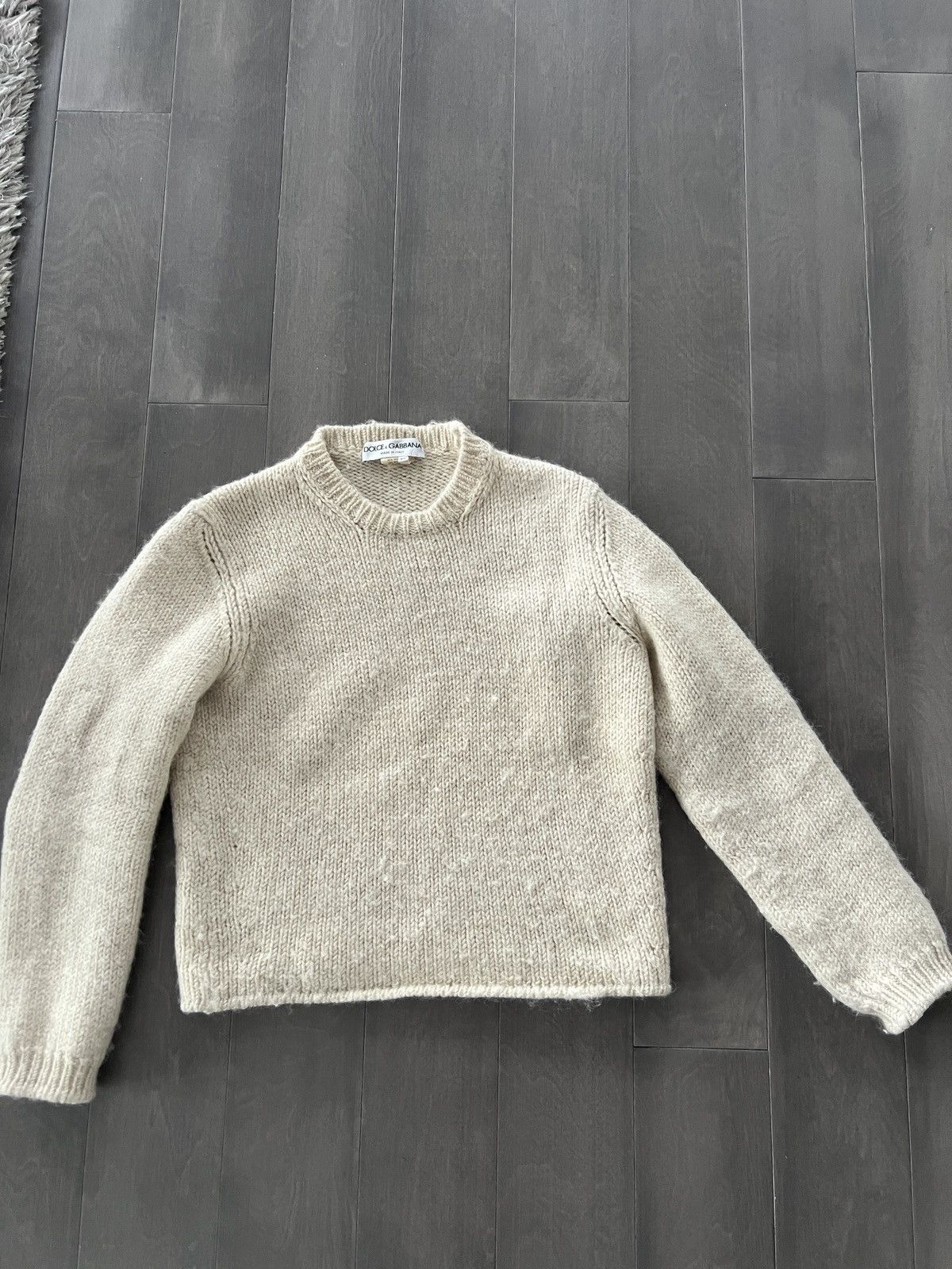 Dolce & Gabbana D&G cream Wool and Alpaca sweater Size US M / EU 48-50 / 2 - 1 Thumbnail