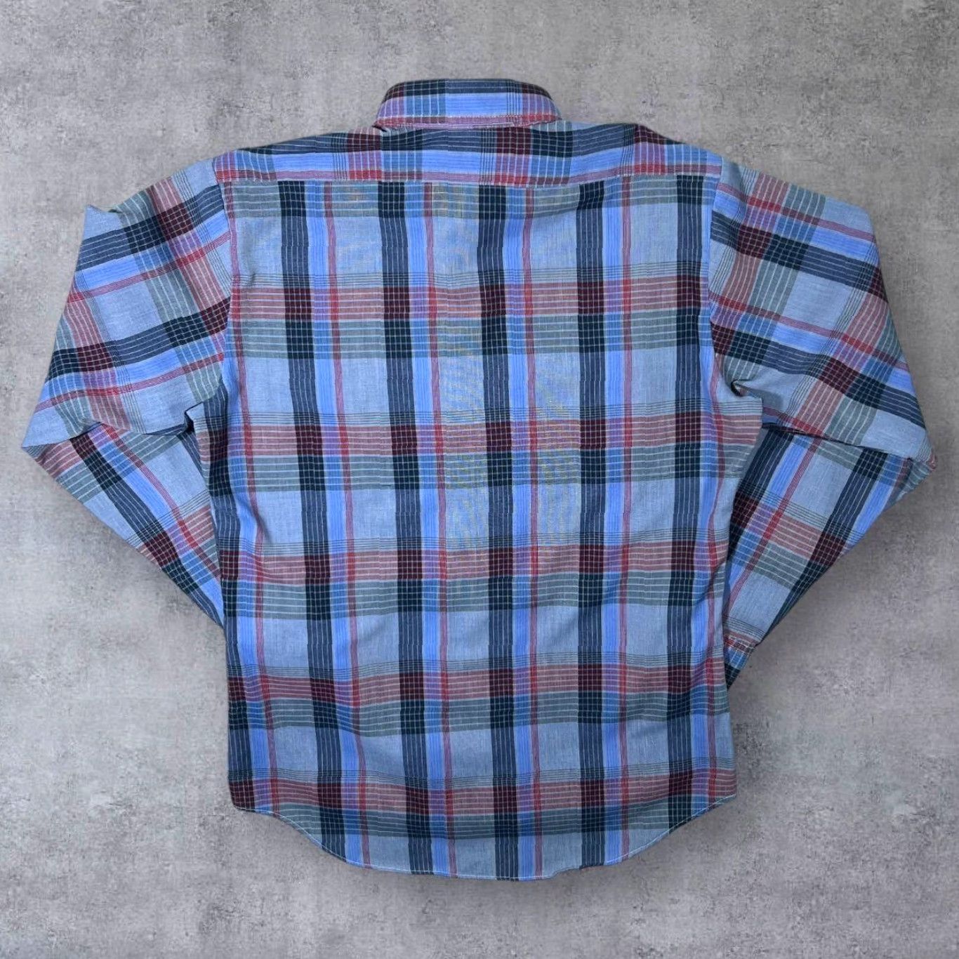 Wrangler VINTAGE Wrangler Cowboy Western Made In USA Blue Plaid Long Sleeve Shirt M Womens? Men? Size US M / EU 48-50 / 2 - 2 Thumbnail