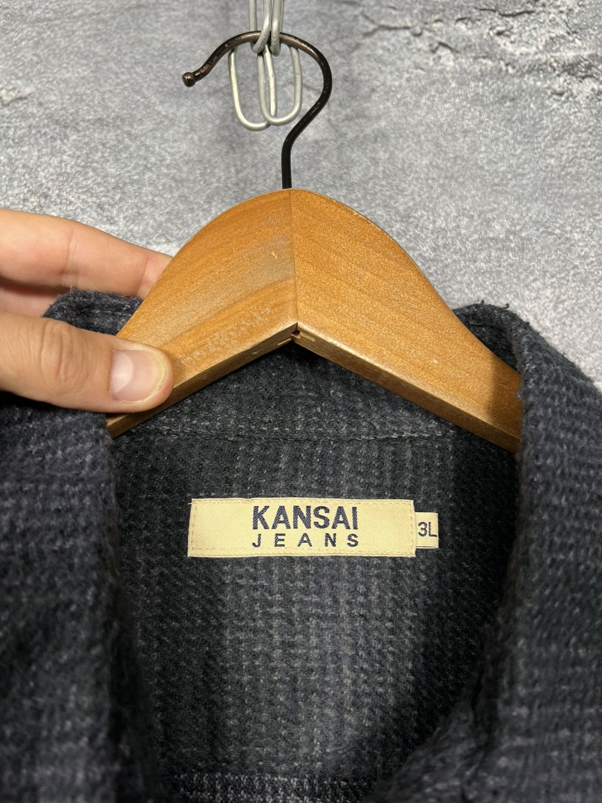 Kansai Yamamoto Vintage Kansai Yamamoto Oversized Wool Flannel Shirt Size US XXL / EU 58 / 5 - 5 Thumbnail