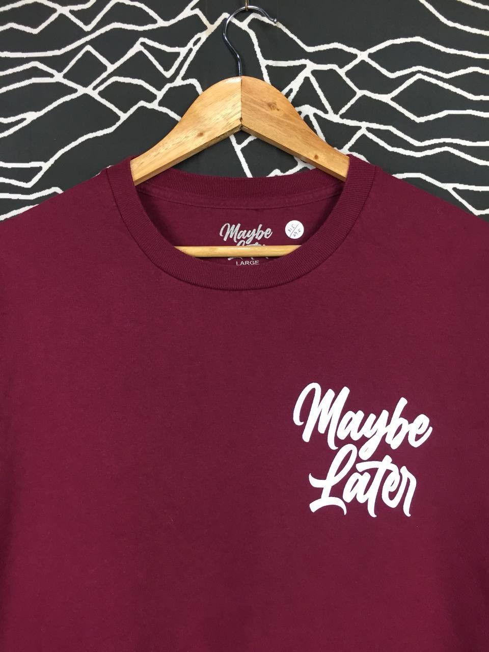 Vintage MAYBE LATER 1 Year Anniversary Wording Tee Size US L / EU 52-54 / 3 - 6 Thumbnail