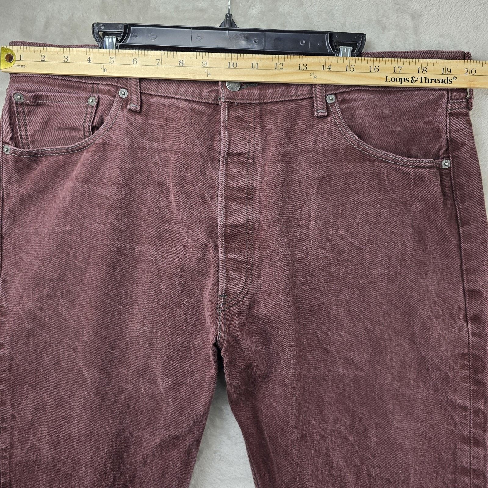 Levi's Levis 501xx Jeans 42x32 (Actual 40x29) Maroon Straight Leg Size US 40 / EU 56 - 11 Thumbnail