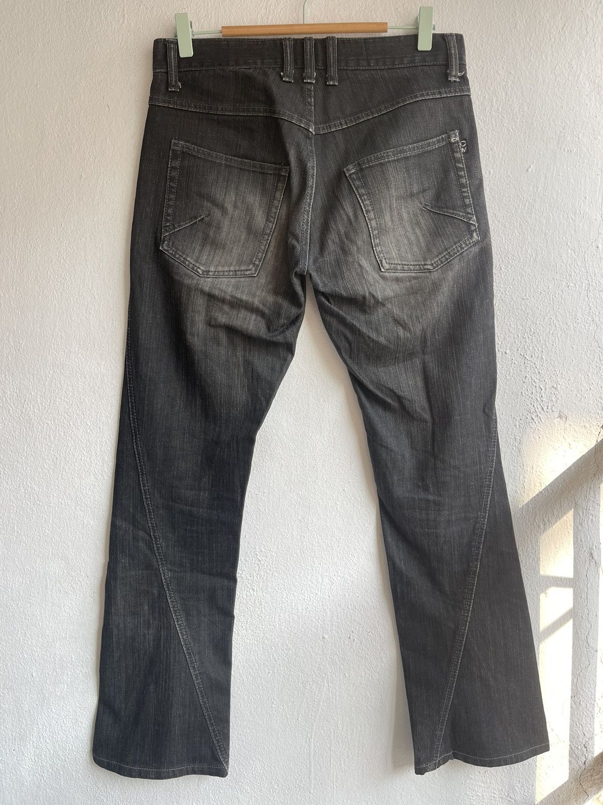Japanese Brand × Le Grande Bleu (L.G.B.) × Morgan Homme 90s Flare Morgan De Toi Homme Spiral Cut Denim Jeans Size US 32 / EU 48 - 13 Thumbnail
