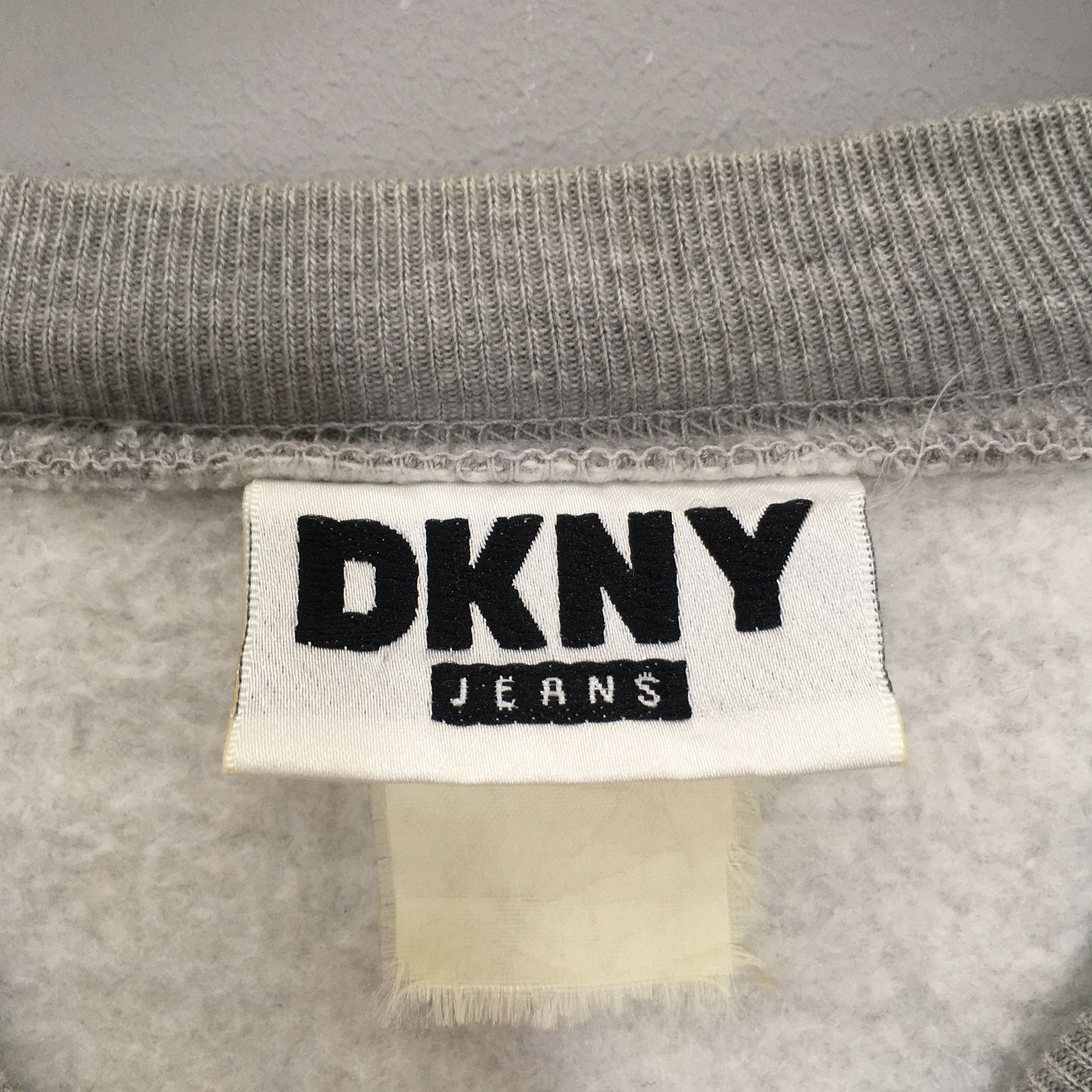 DKNY Vintage 90s Dkny Jeans USA Gray Sweatshirt XLarge Size US XL / EU 56 / 4 - 5 Thumbnail