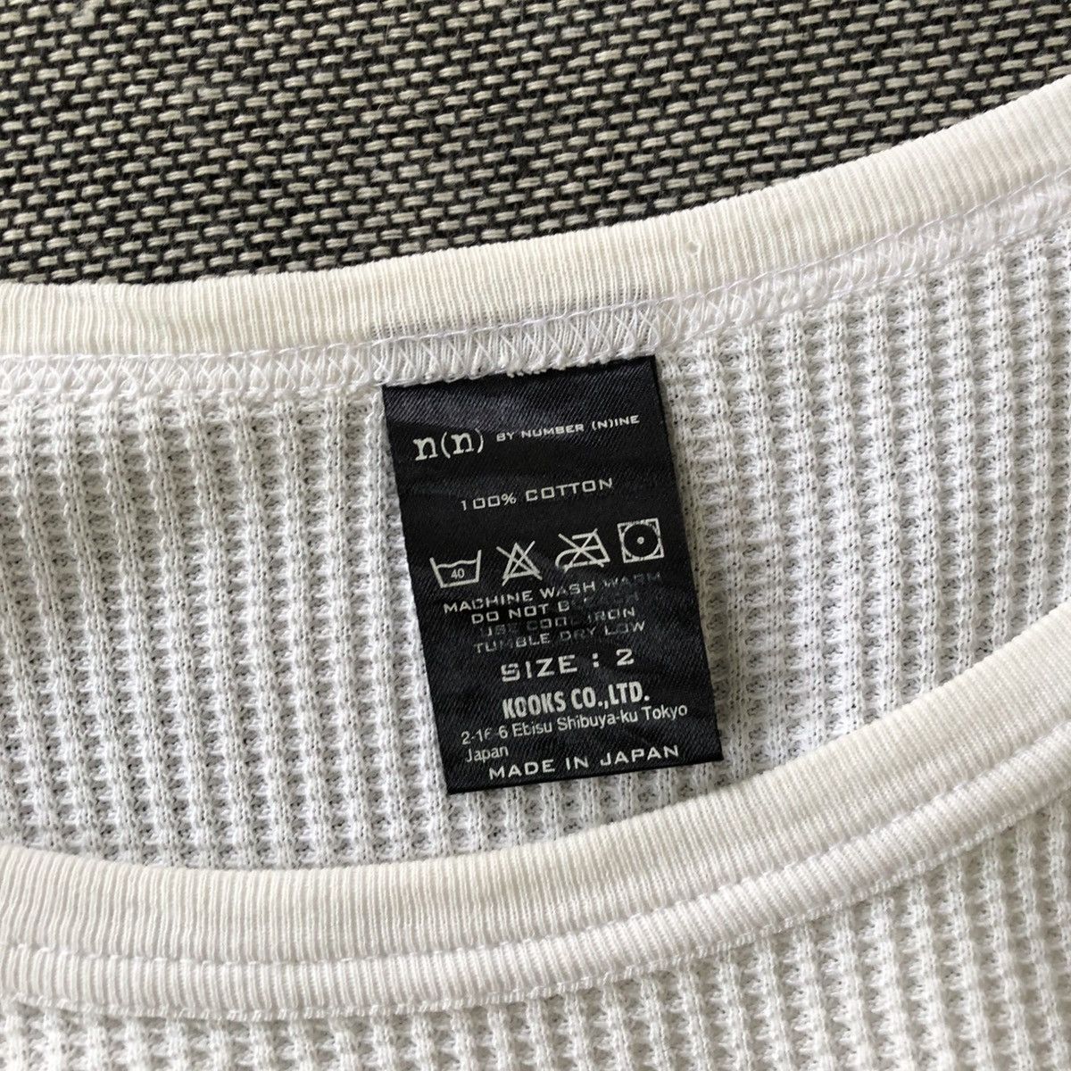 Number (N)ine NUMBER (N)INE Plain Waffle Longsleeve Shirt Size US S / EU 44-46 / 1 - 7 Thumbnail