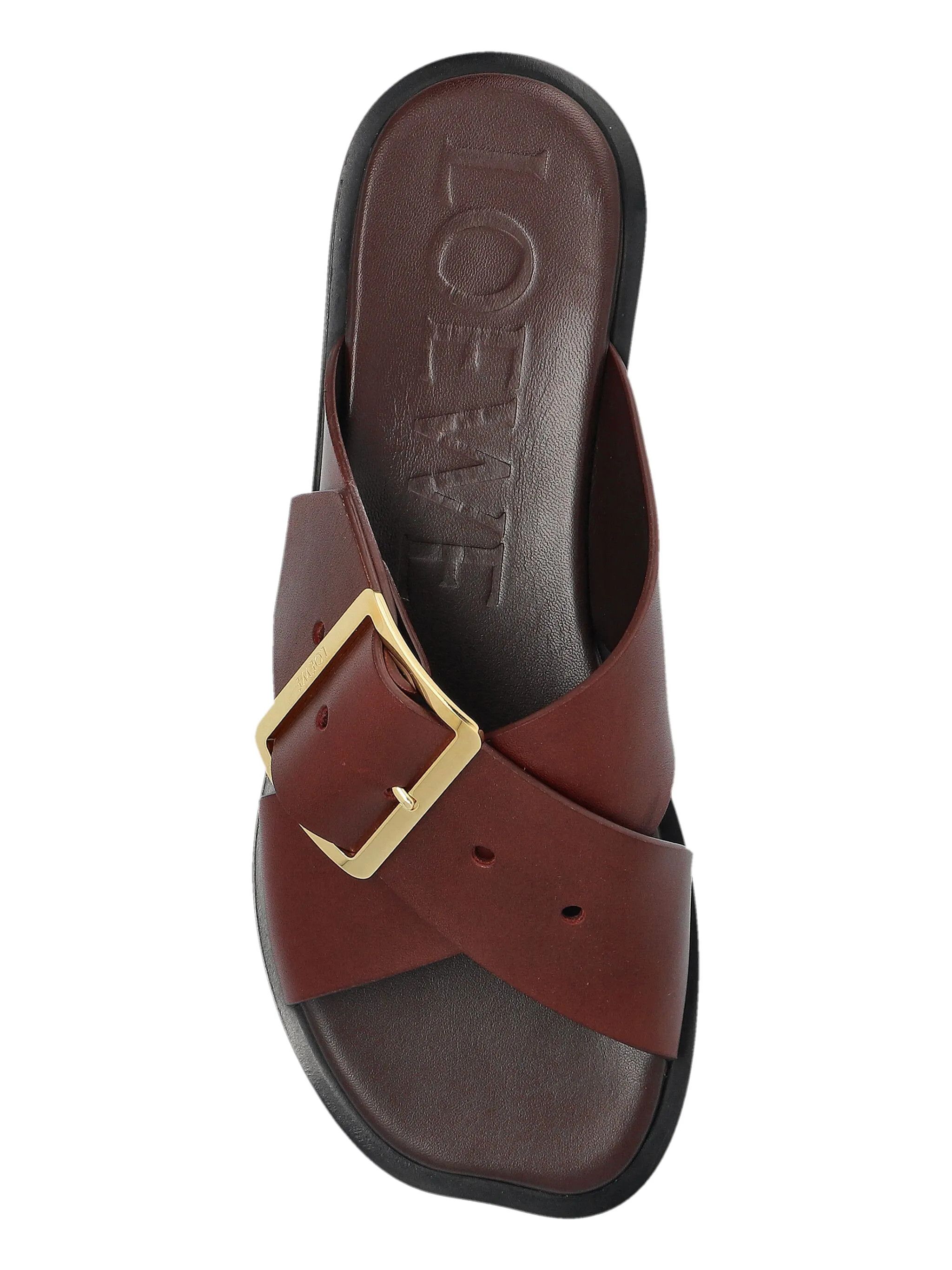 Loewe o1in1g0426 Petal Belt Flat Sandals in Burgundy Size US 7 / IT 37 - 6 Thumbnail