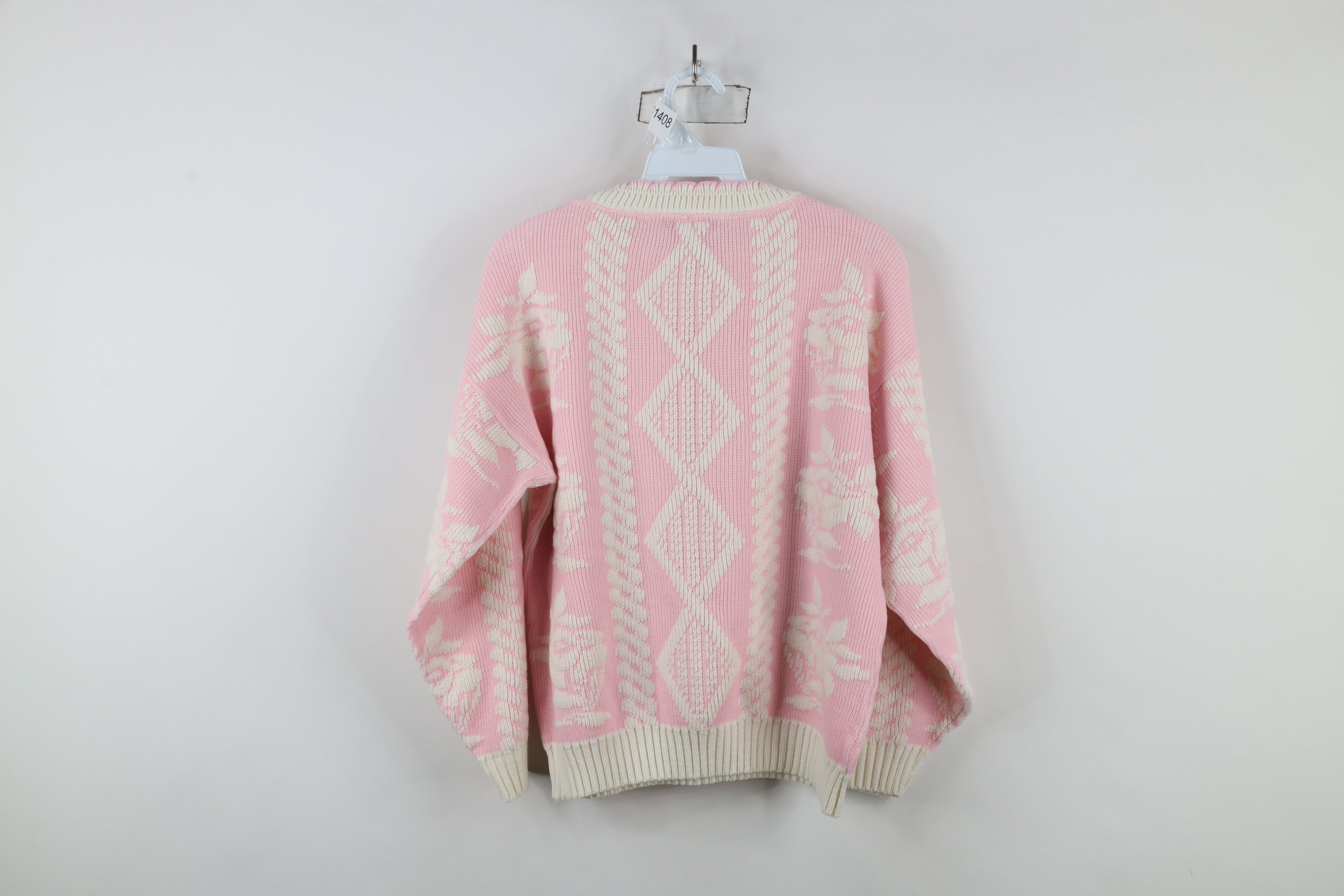 Vintage Vintage 80s 90s Fairy Kei Kawaii Geometric Knit Sweater USA Size L / US 10 / IT 46 - 10 Thumbnail