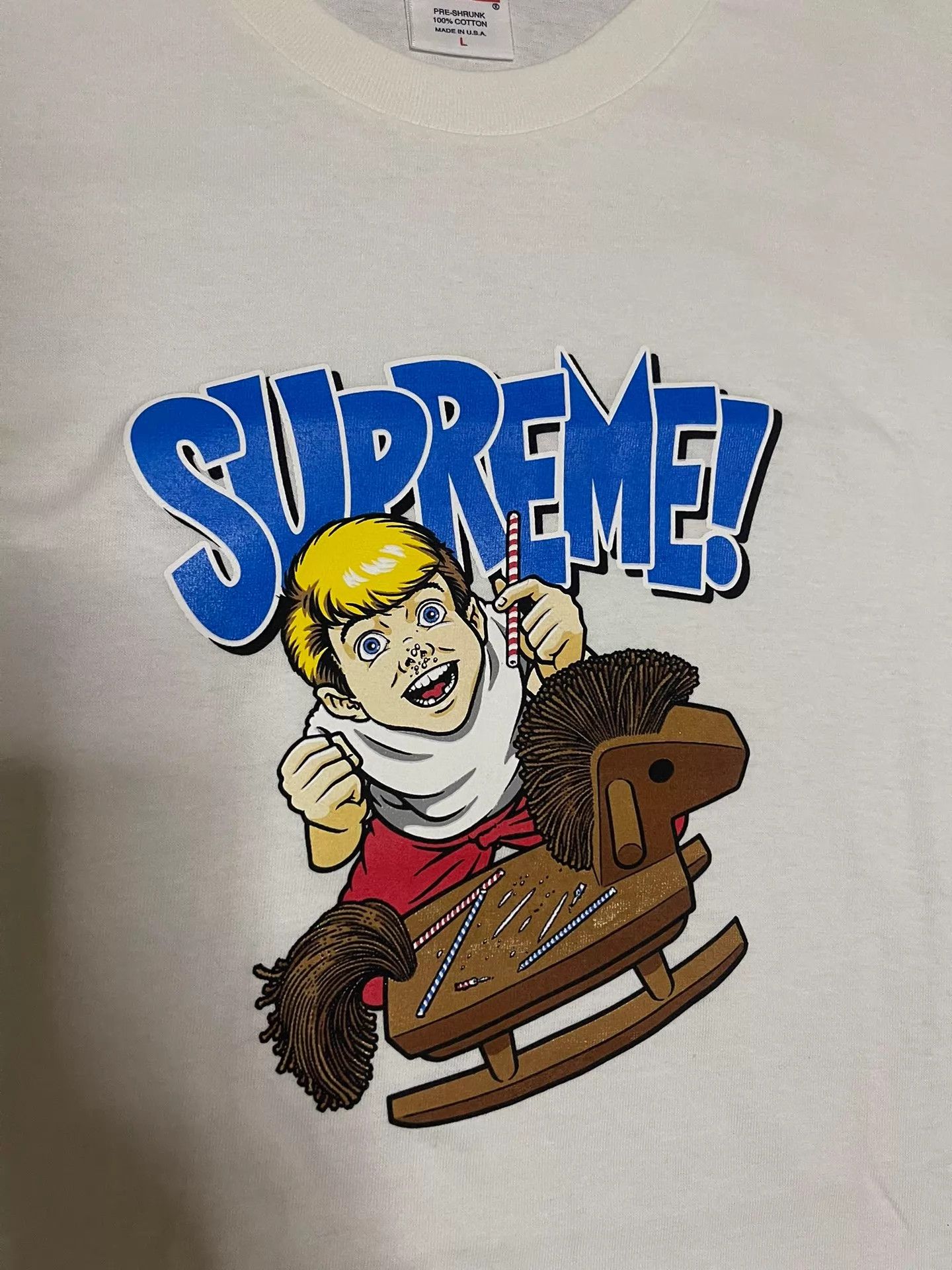 Supreme Supreme Sean Cleaver Art White L SS Tee Authentic Size US L / EU 52-54 / 3 - 2 Thumbnail