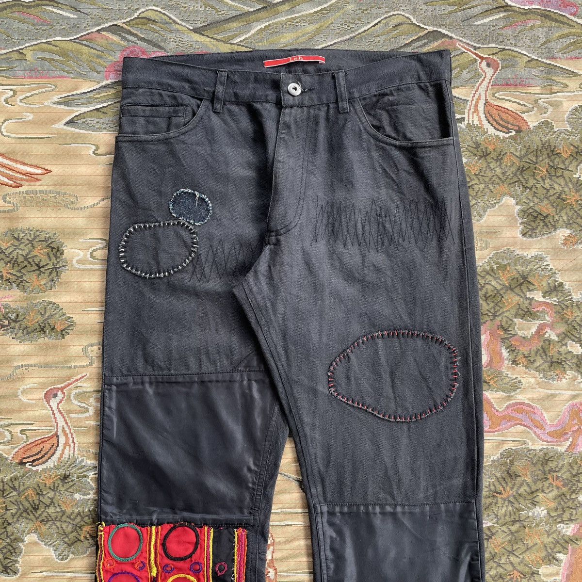 Japanese Brand Rare Vintage Leh Patchwork Jeans Size US 32 / EU 48 - 3 Thumbnail