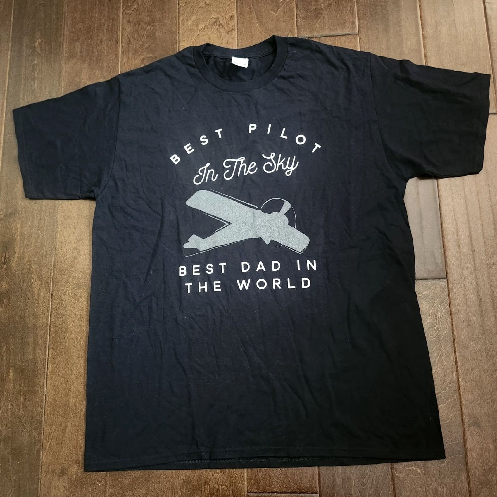 Port & Company Best Pilot In The Sky Shirt XL Airplane Dad Graphic Tee Gift Father Size US XL / EU 56 / 4 - 2 Thumbnail
