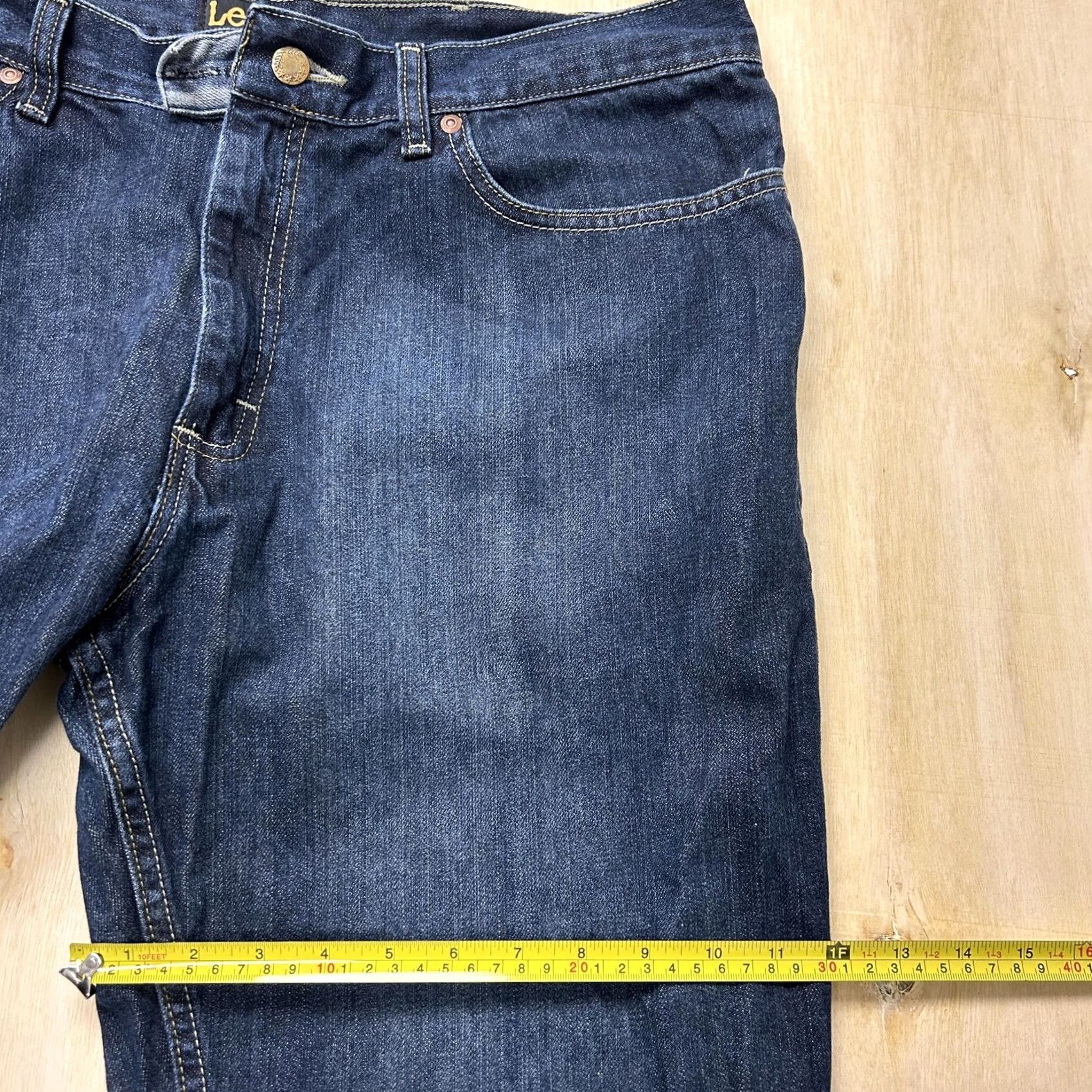 Lee Lee Relaxed Fit Jeans Mens 38x30 Dark Blue Denim Straight Leg Casual Size US 38 / EU 54 - 6 Thumbnail