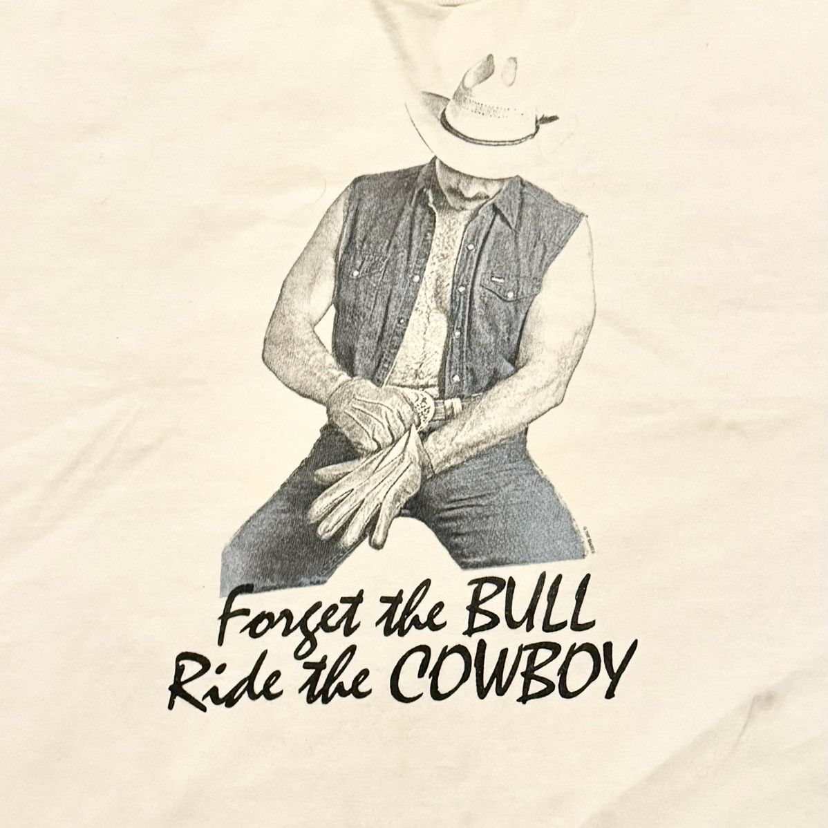 Vintage VINTAGE RIDE THE COWBOY ART TEE! Size US XL / EU 56 / 4 - 1 Thumbnail