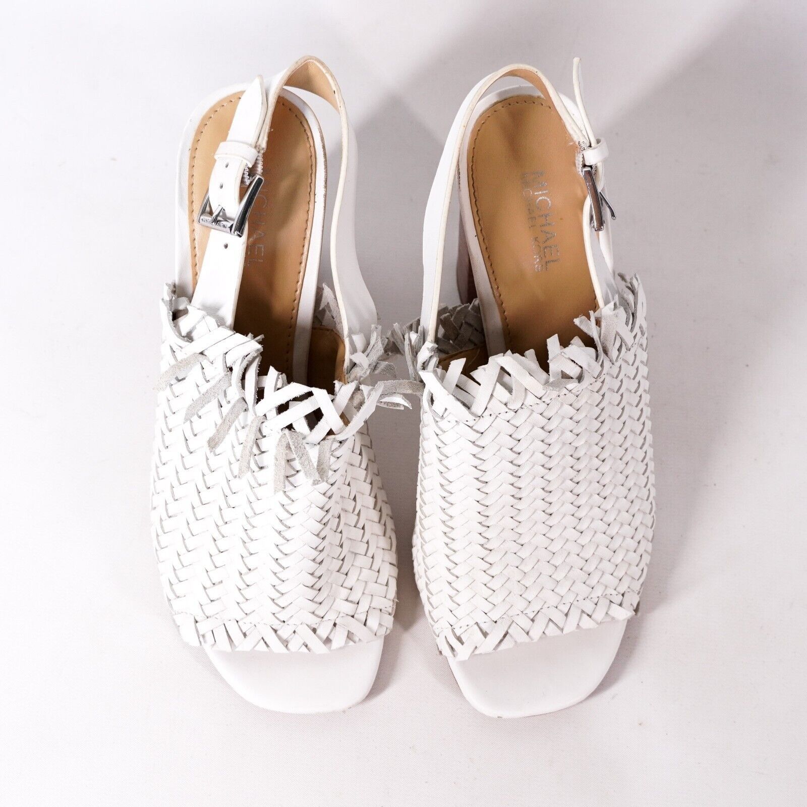 Michael Kors Michael Kors Woven Leather Shoes High Heels Pumps Women's 5M Size US 5 / IT 35 - 5 Thumbnail