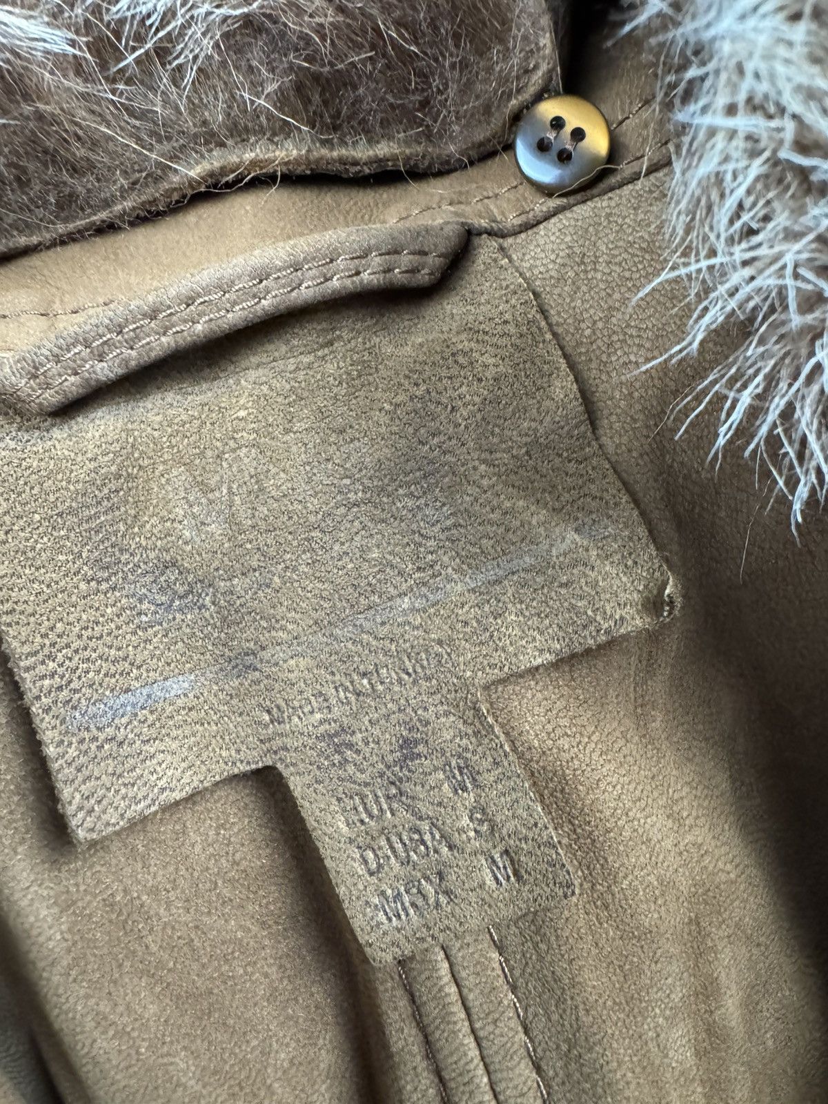 Japanese Brand VINTAGE SUEDE LEATHER FUR COAT JAPAN GLAMOUR RARE Y2K 90s Size S / US 4 / IT 40 - 6 Thumbnail