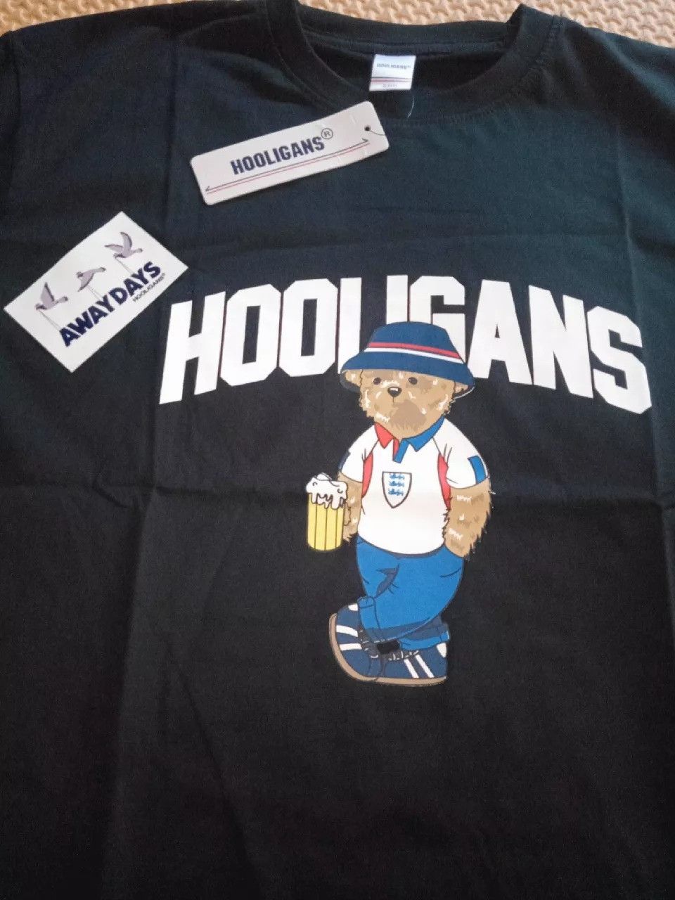 Japanese Brand × Vintage HOOLIGANS T-Shirt VAR TED ENG - Black Size US M / EU 48-50 / 2 - 2 Thumbnail
