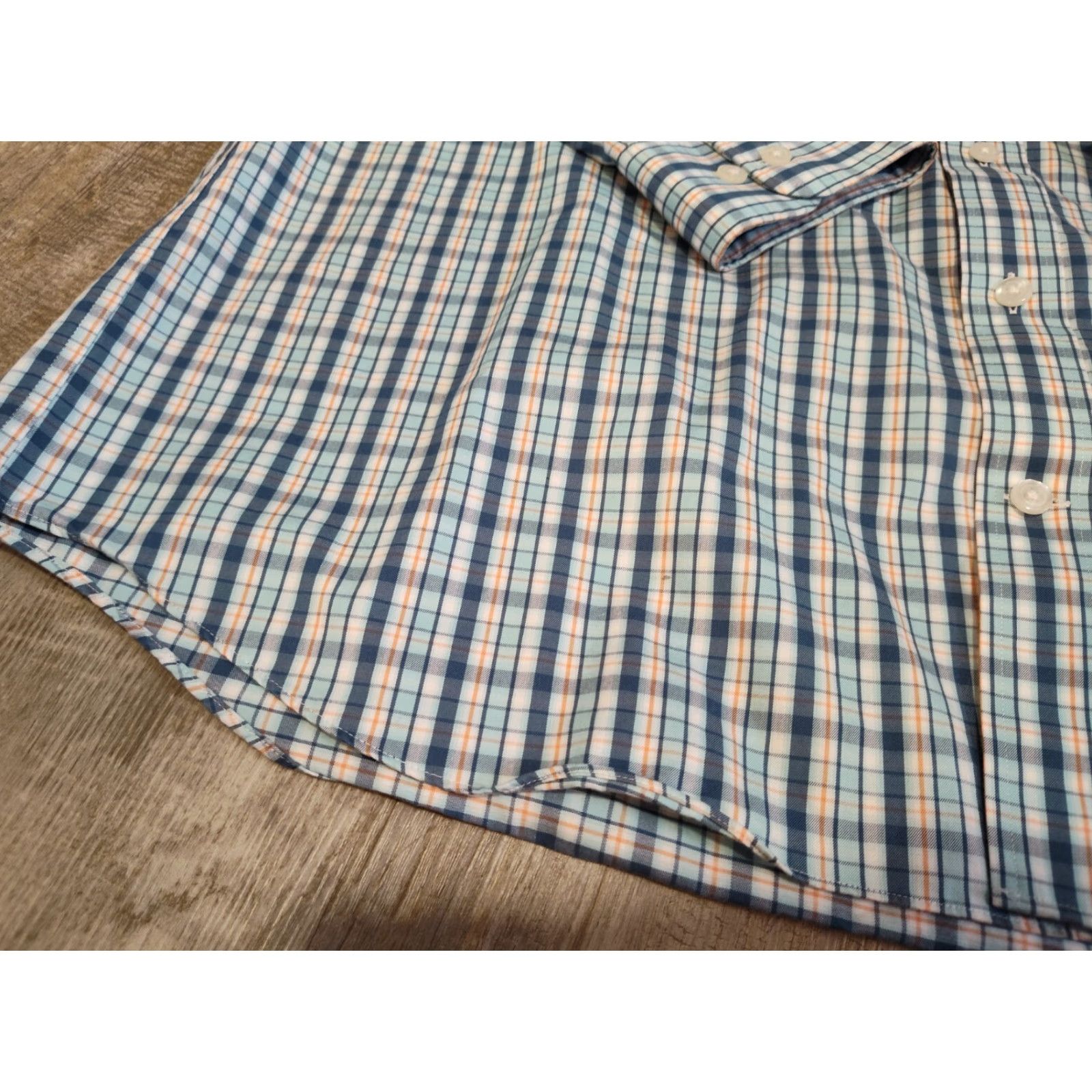 CO DULUTH TRADING CO Mens XL Tall Button-Down Shirt Plaid Blue Wrinkle Fighter - Big & Tall Casual Workwear Blue Plaid - Mens Size US XL / EU 56 / 4 - 2 Thumbnail