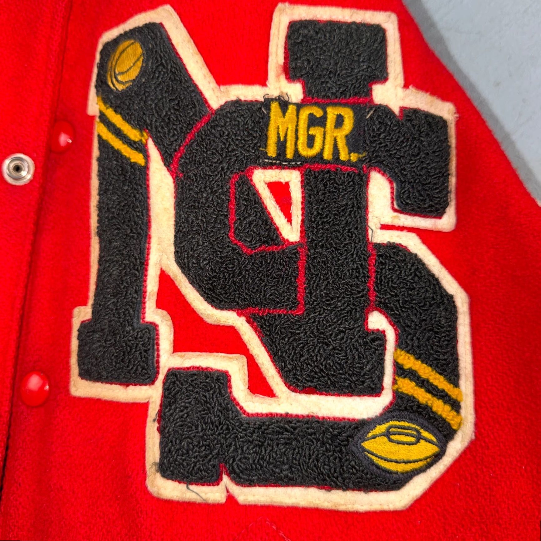 Vintage VTG Vintage Brand Nelson 70s Varsity Jacket Letterman USA Made Leather Collegiate 44 Red Phil Size US S / EU 44-46 / 1 - 6 Thumbnail