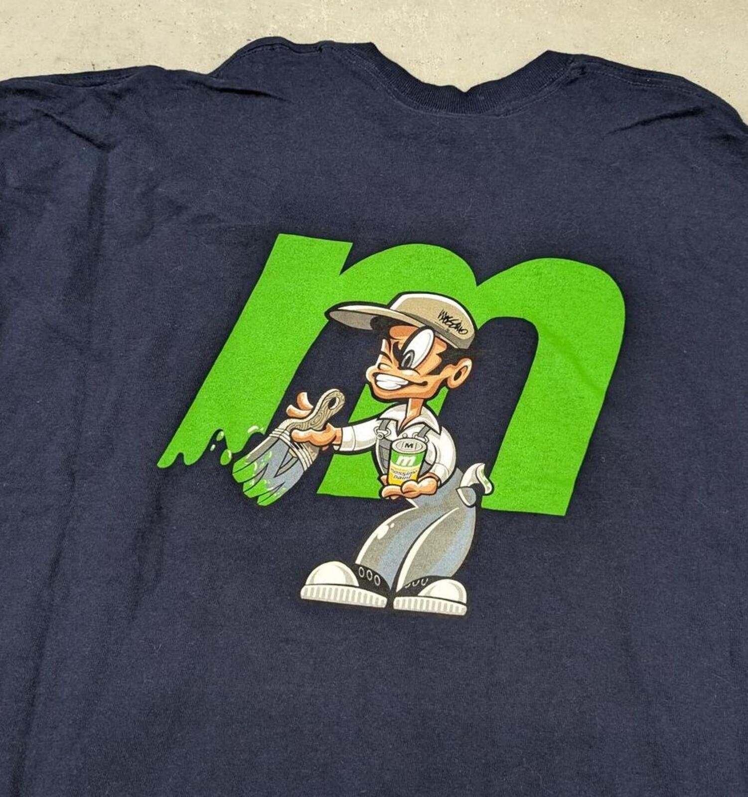 Massimo Dutti Y2K Massimo Premium Grade Painter Logo T-shirt Size US XL / EU 56 / 4 - 2 Thumbnail