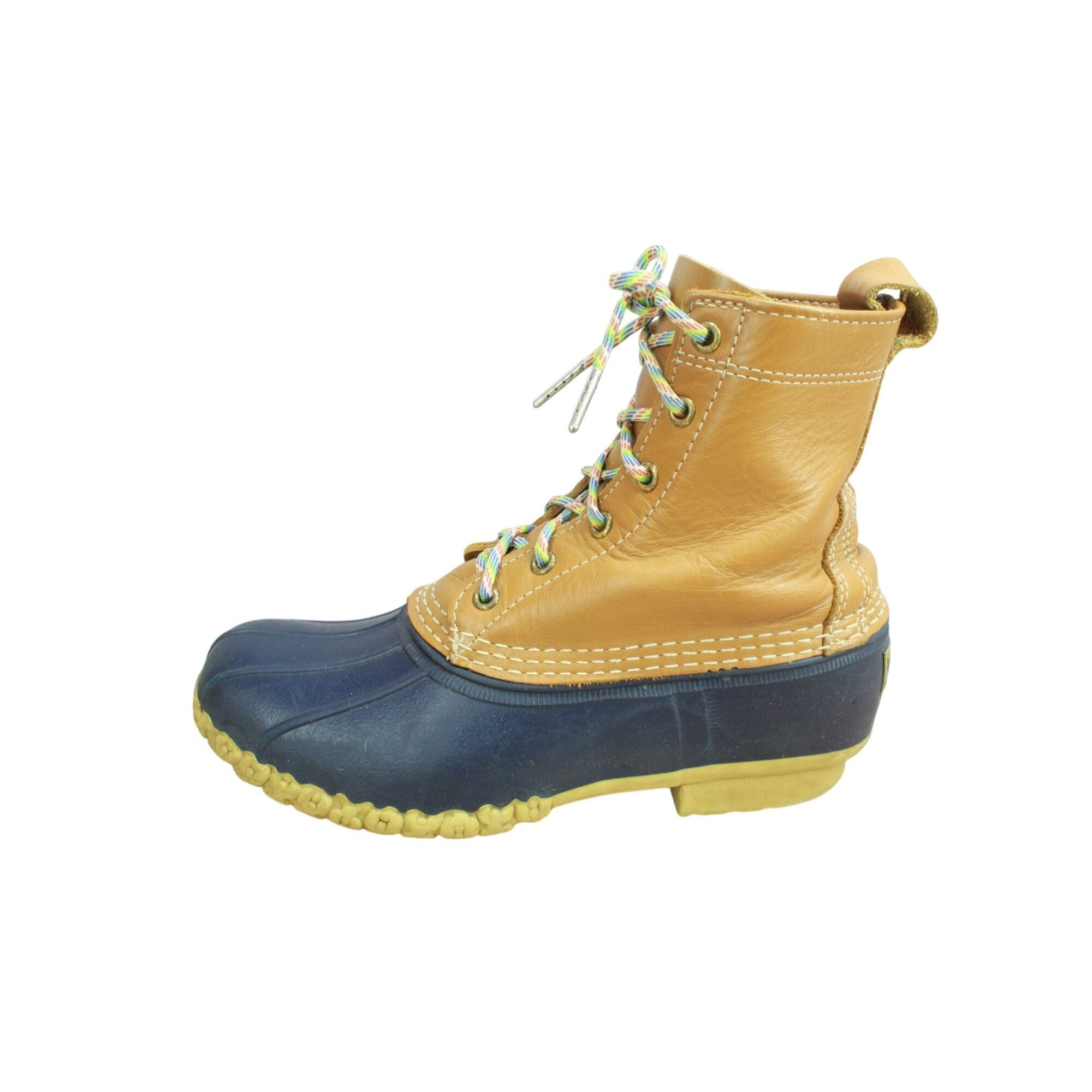 L.L. Bean × Leather LL Bean Women's Leather Unlined Ankle Duck Boots Size 9 M Size US 9 / IT 39 - 1 Thumbnail