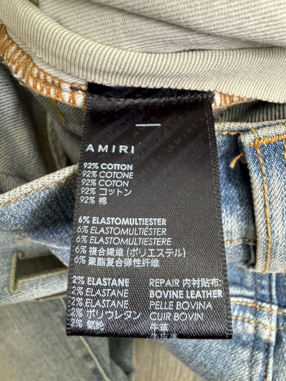 Amiri Amiri Clay Indigo Appliqué Logo Jeans Size US 30 / EU 46 - 11 Thumbnail