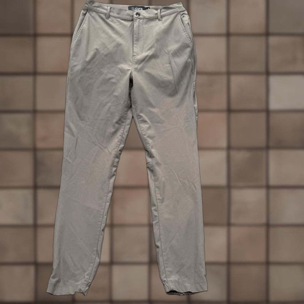 Cuts Cuts Pants Mens Medium Brown Performance Chino Golf Trousers Business Casual Size US 31 - 1 Thumbnail