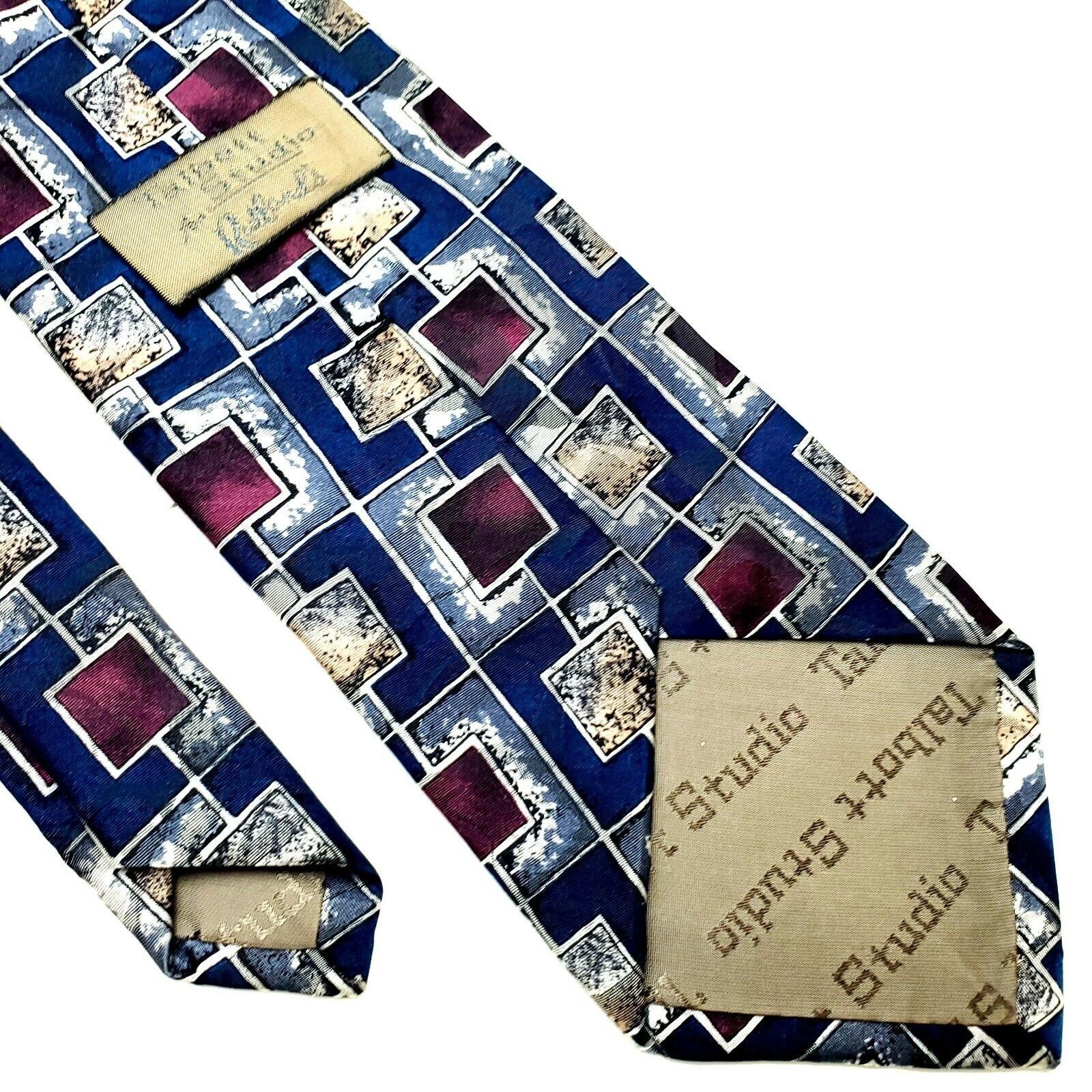 Robert Talbott Robert Talbot Studio Silk Tie Blue Geometric Print Classic Size ONE SIZE - 4 Thumbnail