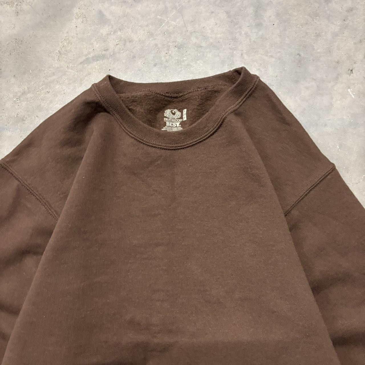 Japanese Brand × Vintage Crazy Vintage Y2K/2000s Brown Earth Tone Essential Blank Crewneck! Size US S / EU 44-46 / 1 - 2 Thumbnail