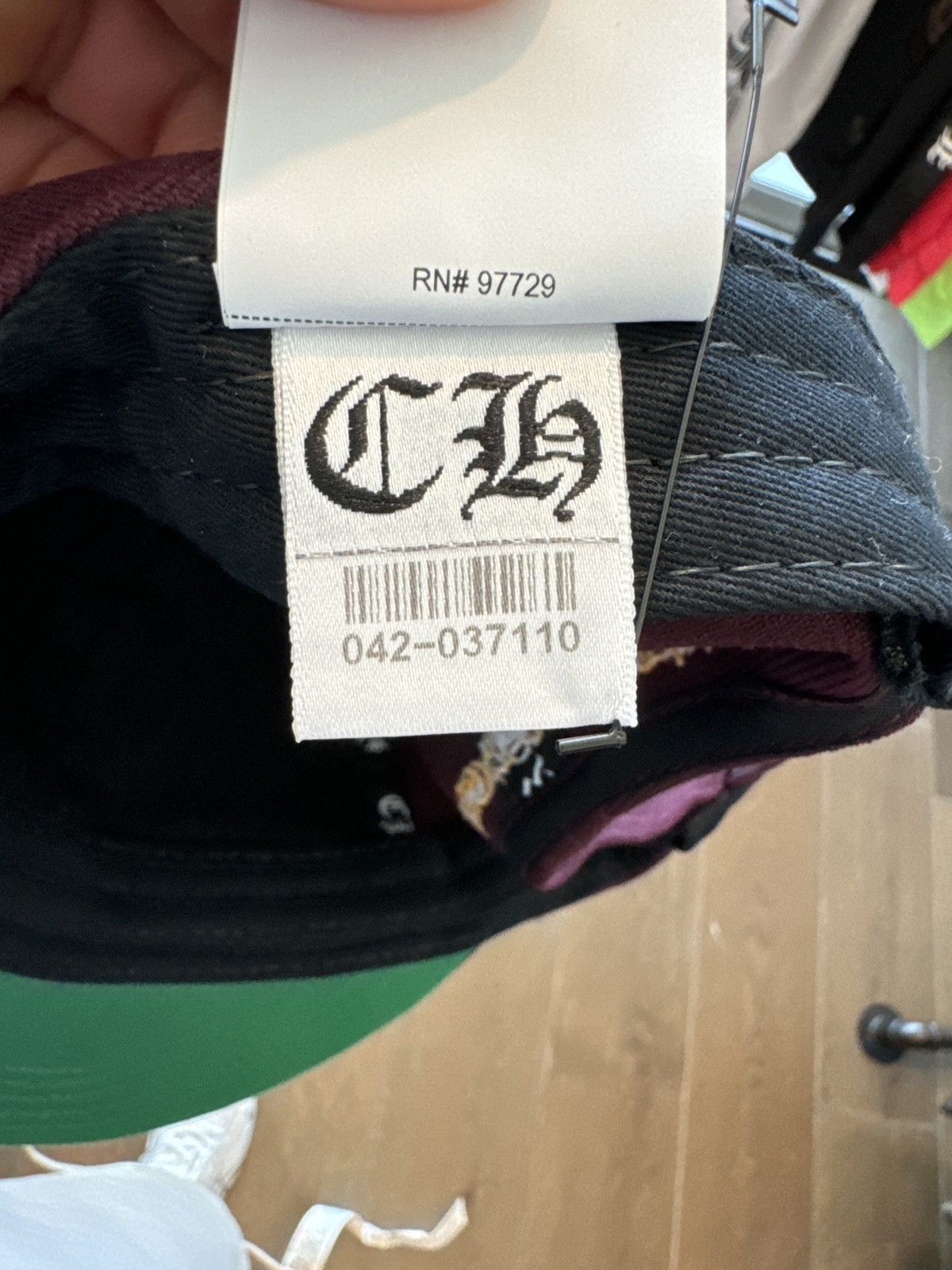 Chrome Hearts Chrome Hearts CH Maroon/ Gold Hat Size ONE SIZE - 3 Thumbnail
