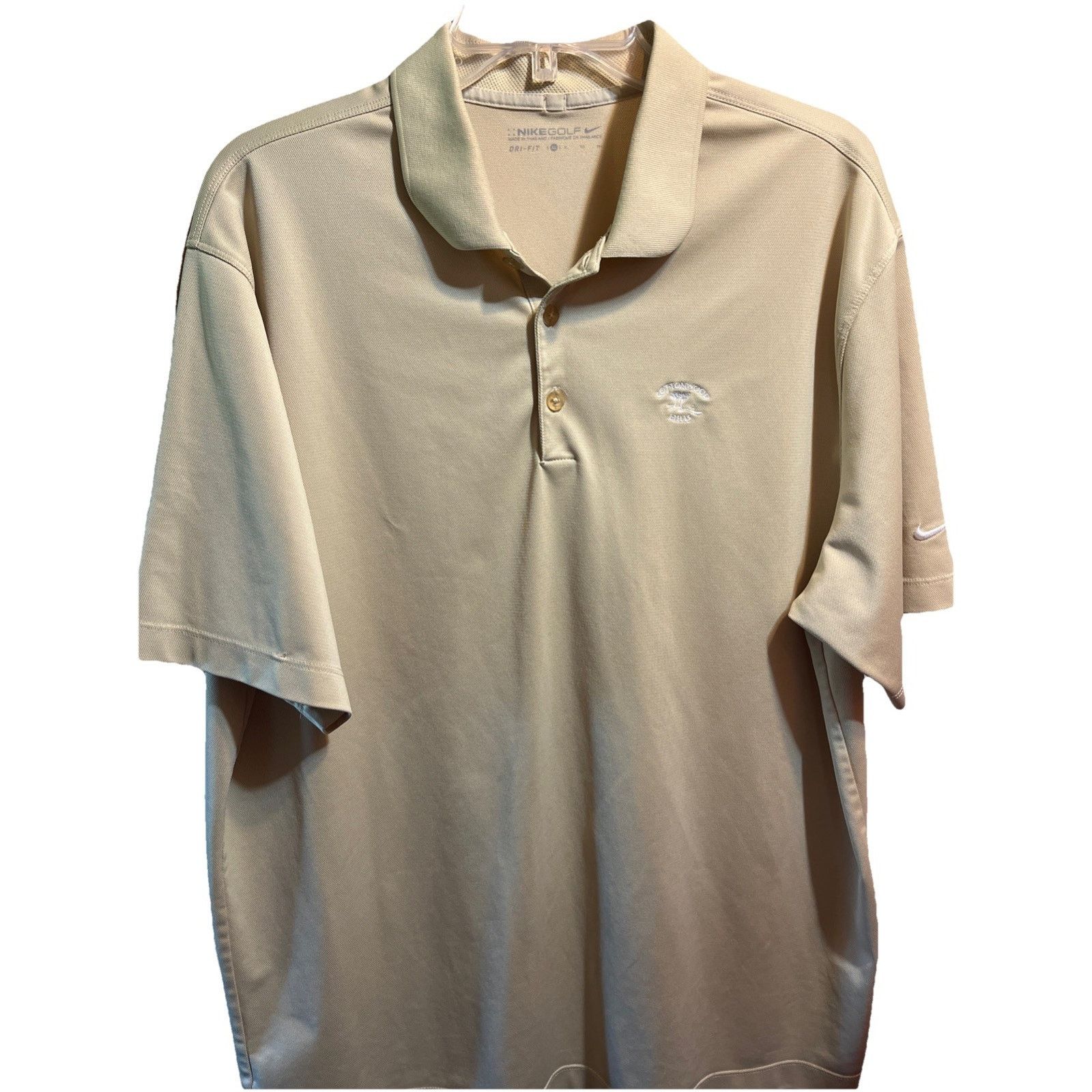 Nike Nike Golf Dri Fit Men XL Gold SS Button Polyester Polo Shirt Size US XL / EU 56 / 4 - 1 Thumbnail