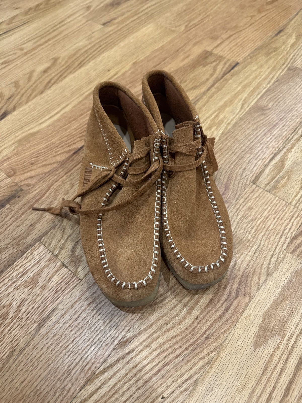 Clarks Clarks Wallabee Boots - Tan Suede Size US 9 / IT 39 - 1 Thumbnail