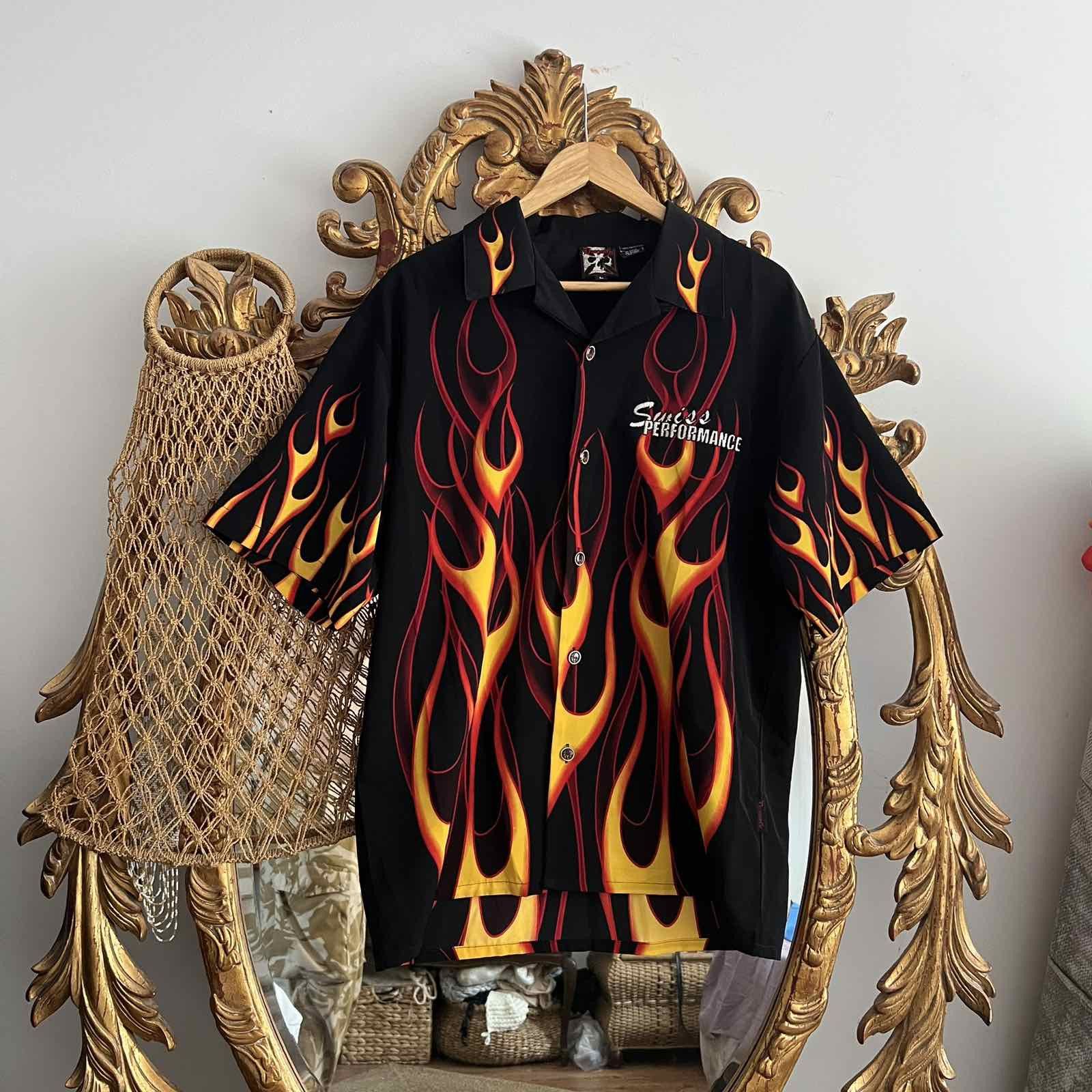 Other Crazy Vintage y2k Silver point tribal flame shirt Sz XL Size US XL / EU 56 / 4 - 1 Thumbnail