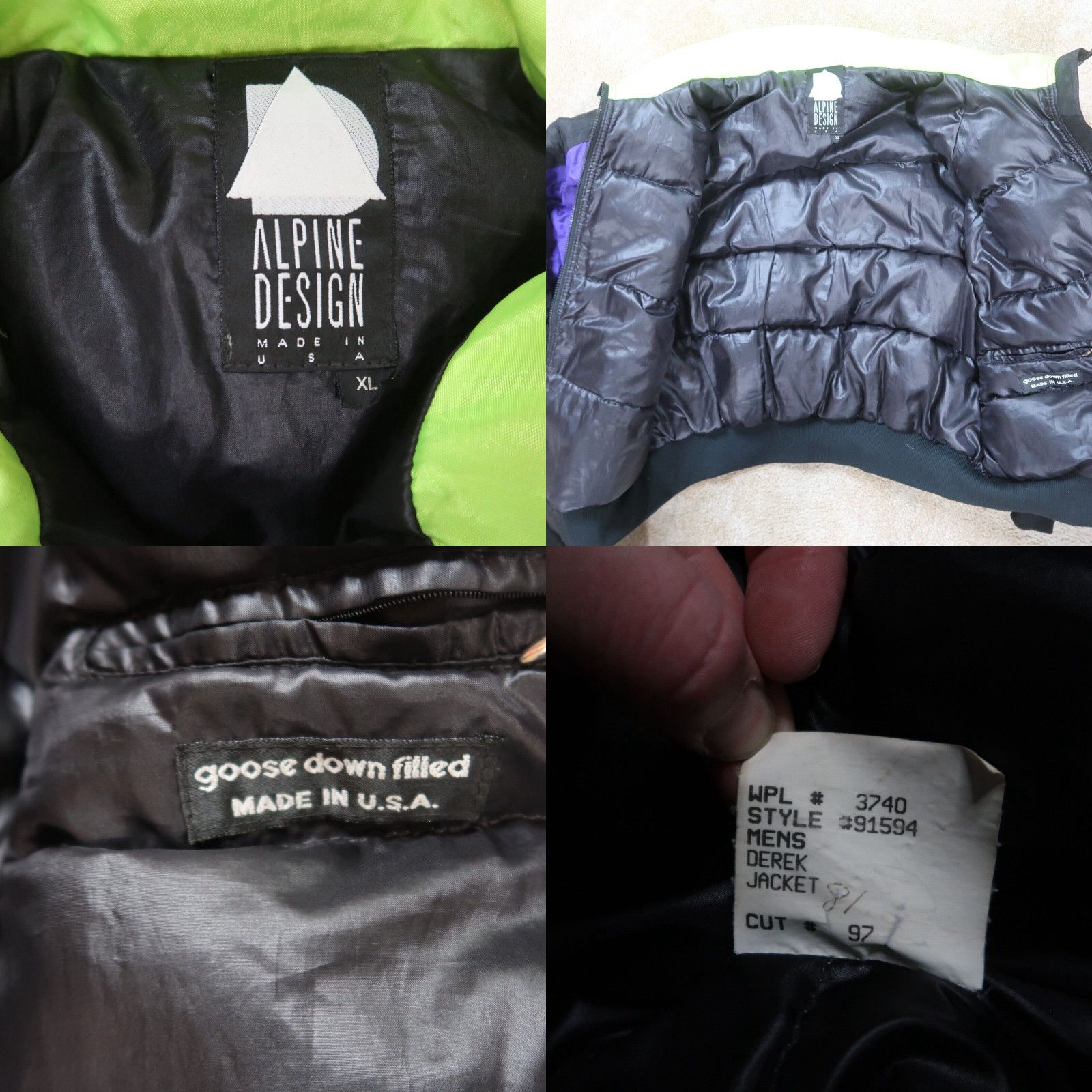 Vintage Vintage Alpine Design Ski Snow Jacket Coat Mens XL Goose Down 90s  Streetwear | Grailed