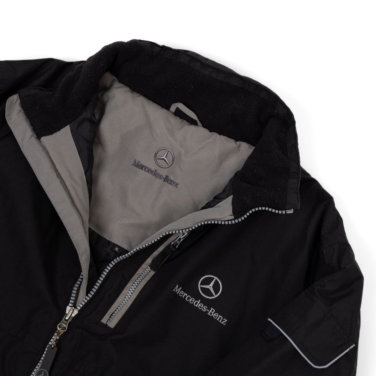 Mercedes-Benz Mercedes-Benz Mens Vintage Black Hooded Jacket Zip Up Size US XL / EU 56 / 4 - 7 Thumbnail