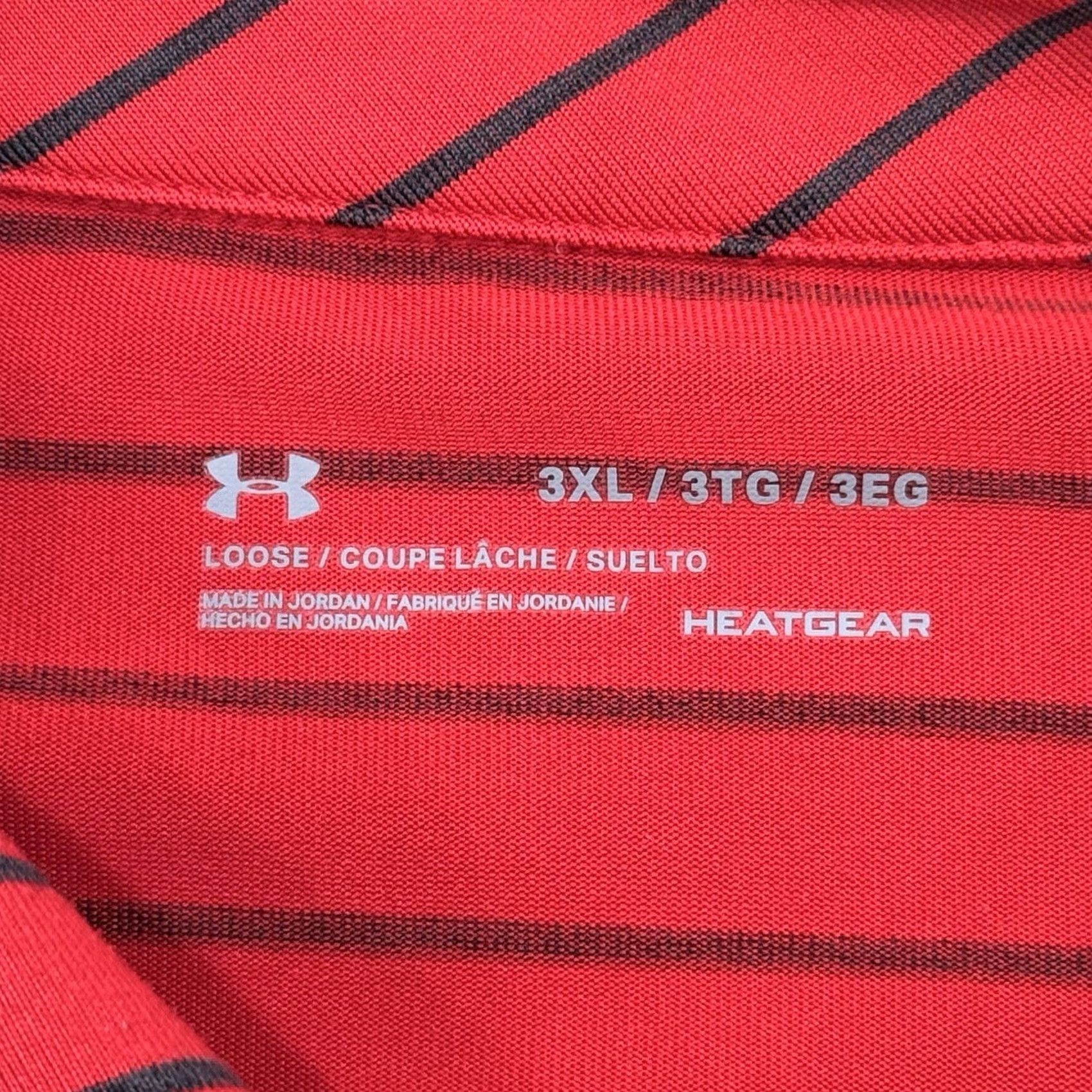 Under Armour Under Armour Maryland Terrapins Performance Polo Shirt Men’s 3XL Loose Fit Red Striped Polo Size US XXL / EU 58 / 5 - 4 Thumbnail