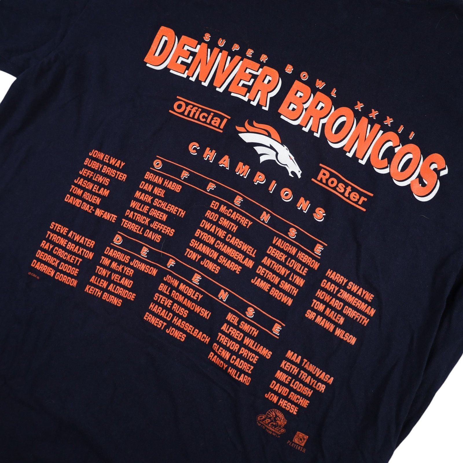 NFL × Vintage Vintage 90s Denver Broncos Champions Roster Graphic T Shirt Size US L / EU 52-54 / 3 - 9 Thumbnail