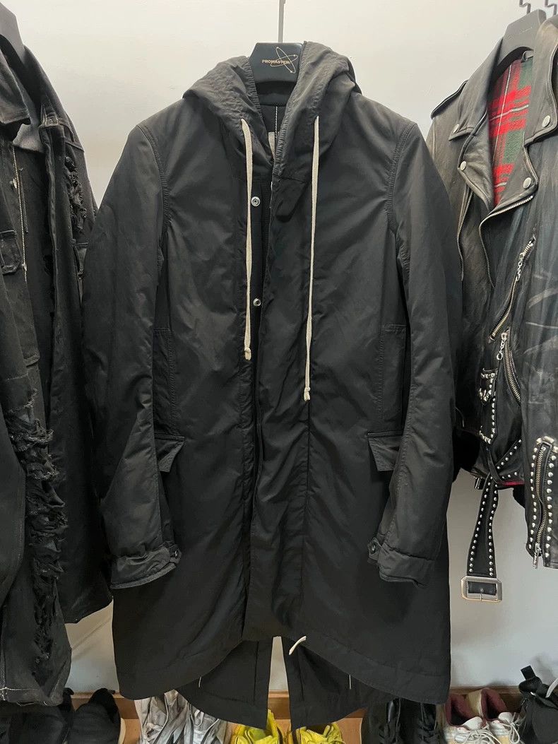 Rick Owens Rick Owens Long Tail Hooded Parka Coat - dmc Size US S / EU 44-46 / 1 - 1 Thumbnail