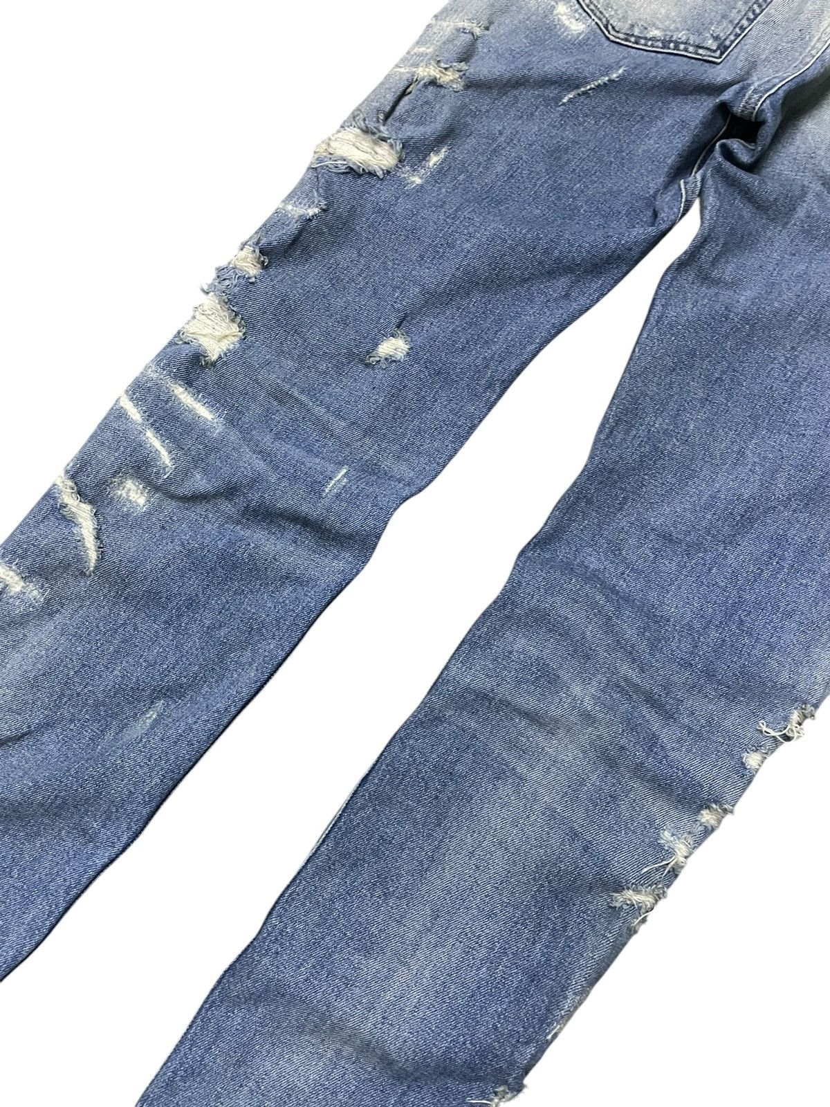 Diesel × Diesel Black Gold Diesel Black Gold Stacked Distressed Heavy Stitched Jeans Size US 34 / EU 50 - 13 Thumbnail