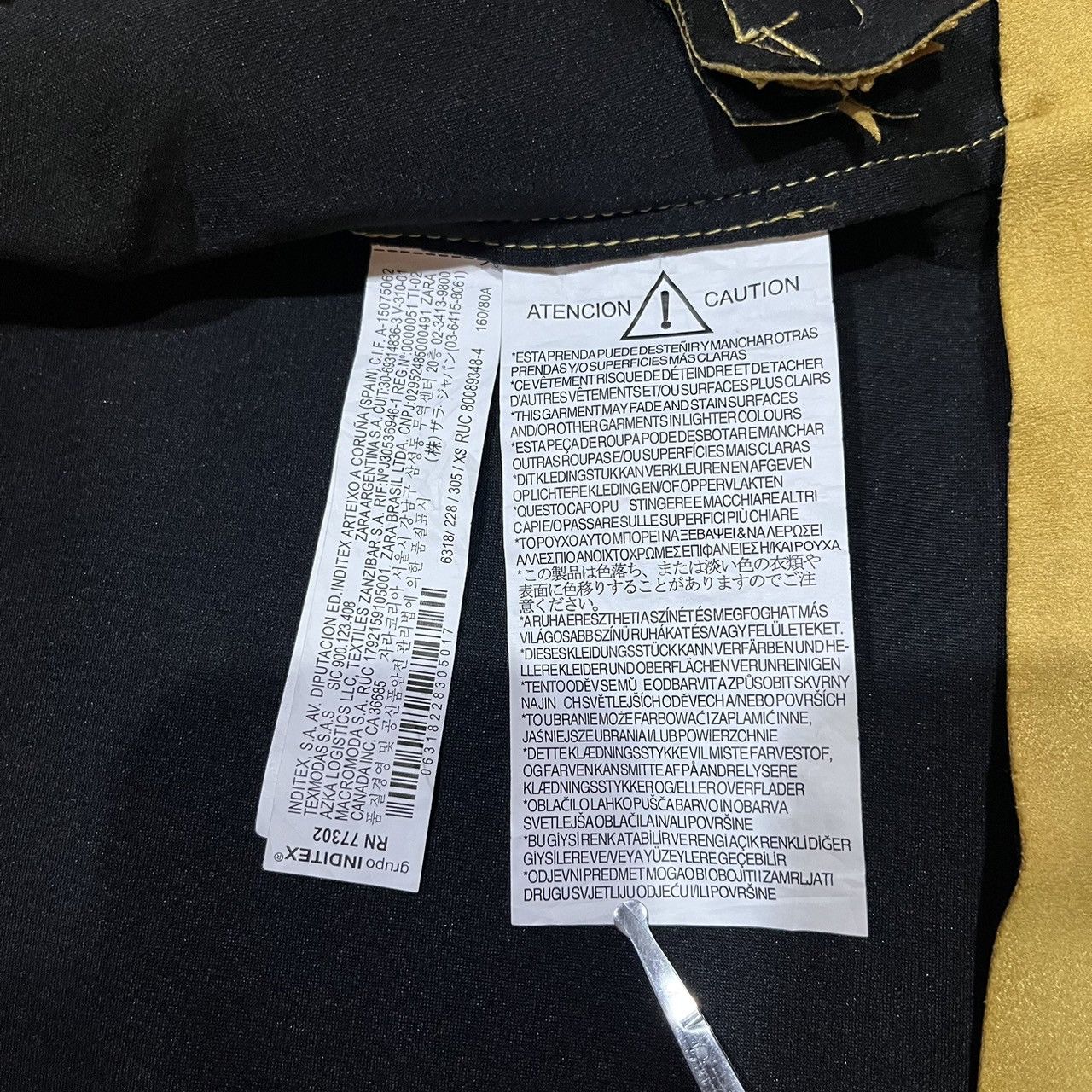 Zara ZARA Ladies Mustard Yellow Faux Suede Biker Jacket Size XS / US 0-2 / IT 36-38 - 9 Thumbnail
