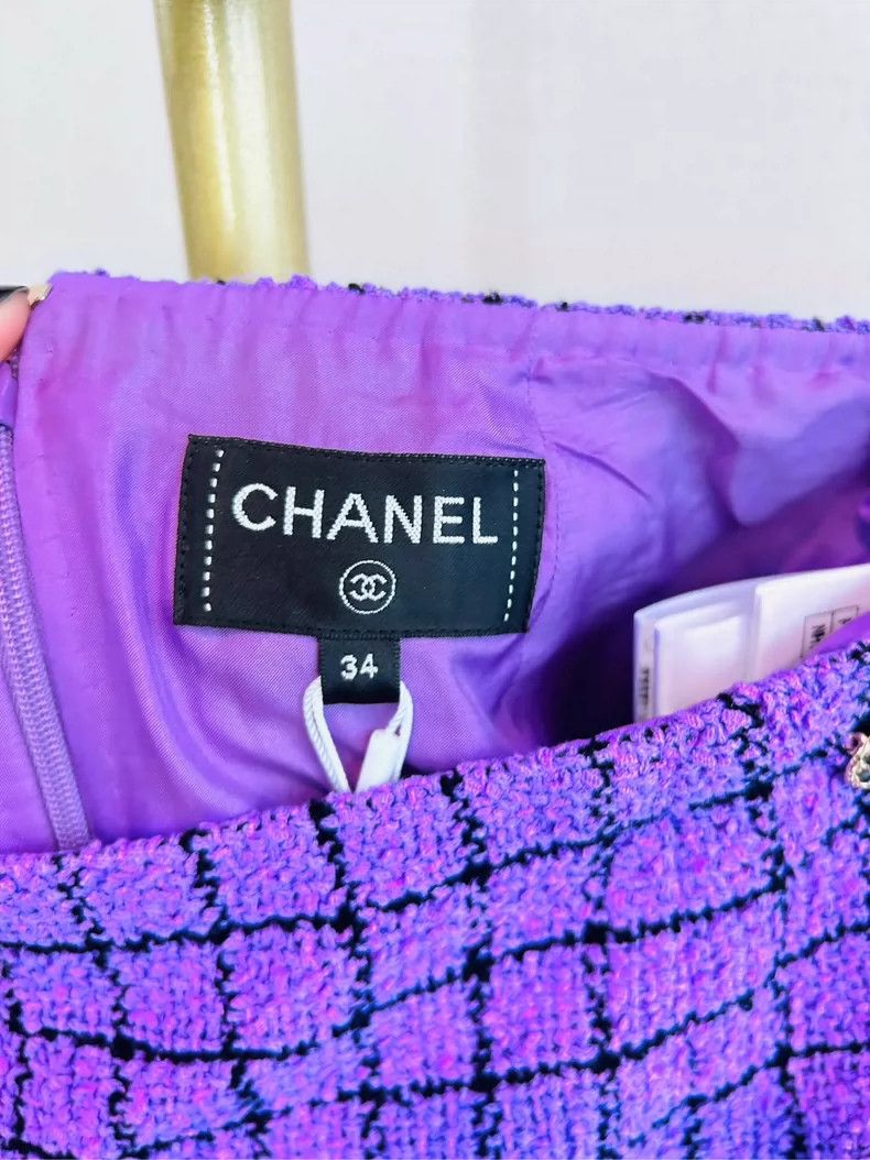 Chanel Chanel 22 purple skirt Size 42" / US 20 - 3 Thumbnail