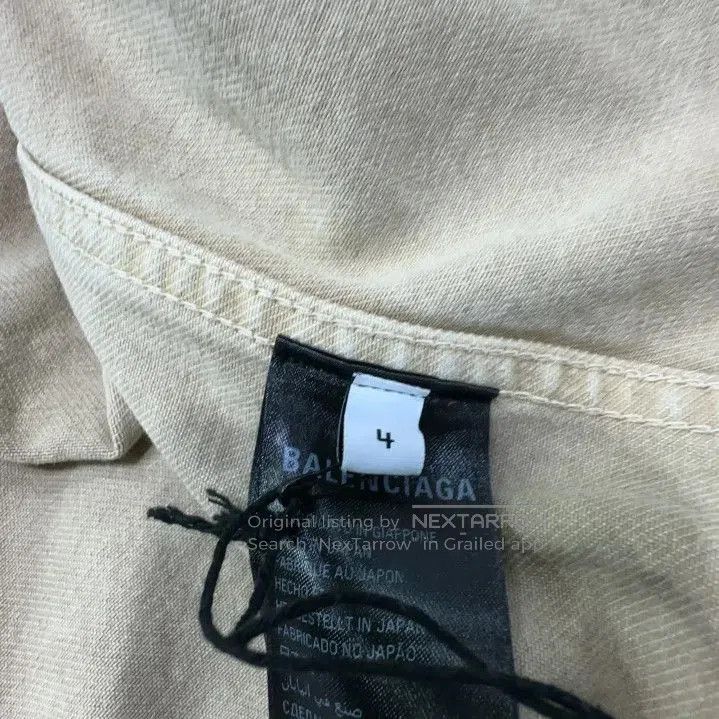 Balenciaga Balenciaga Beige Long Sleeve Denim Jacket for Men. Size US M / EU 48-50 / 2 - 5 Thumbnail