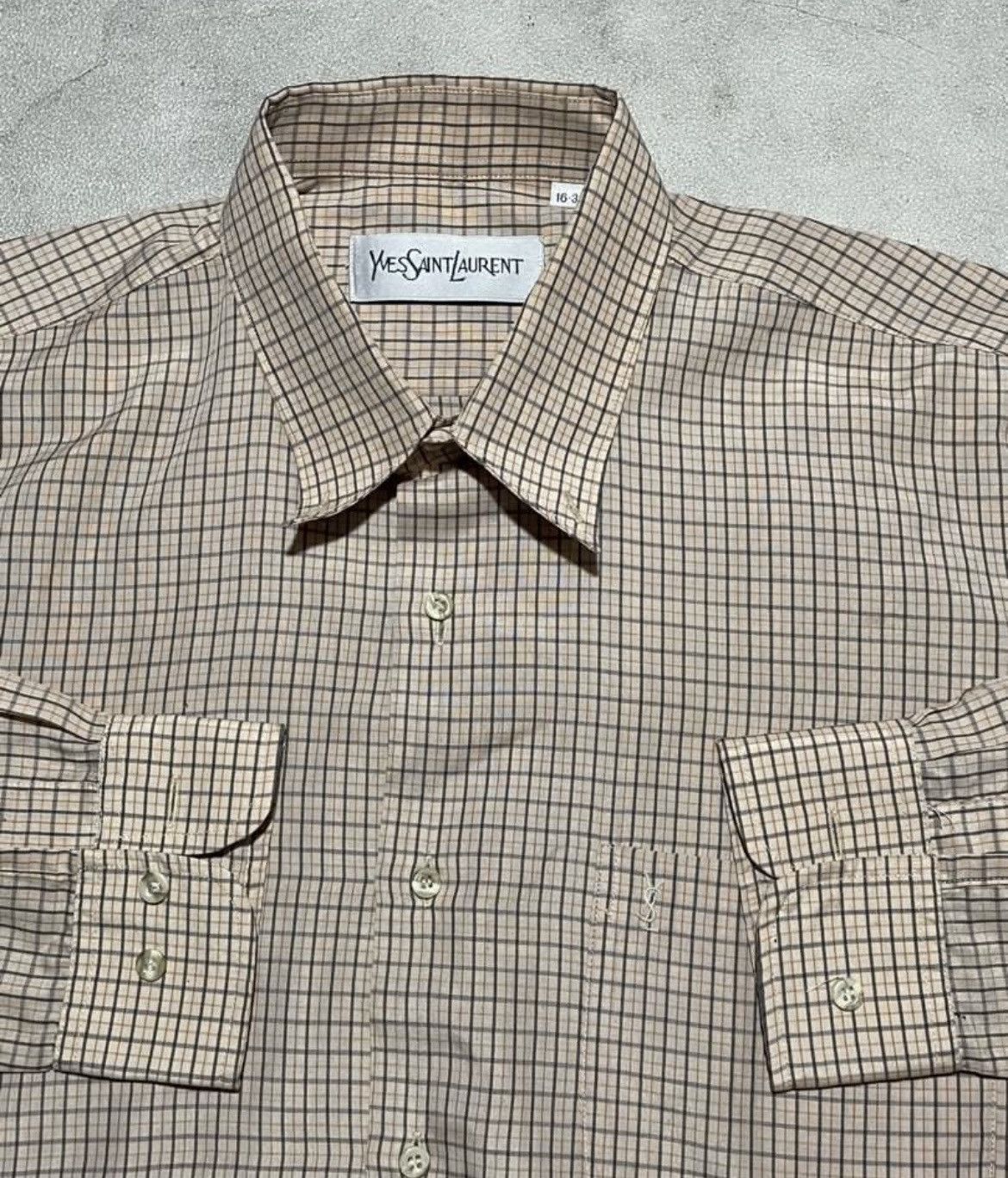 Yves Saint Laurent Yves Saint Laurent Plaid Long Shirt Size US L / EU 52-54 / 3 - 2 Thumbnail