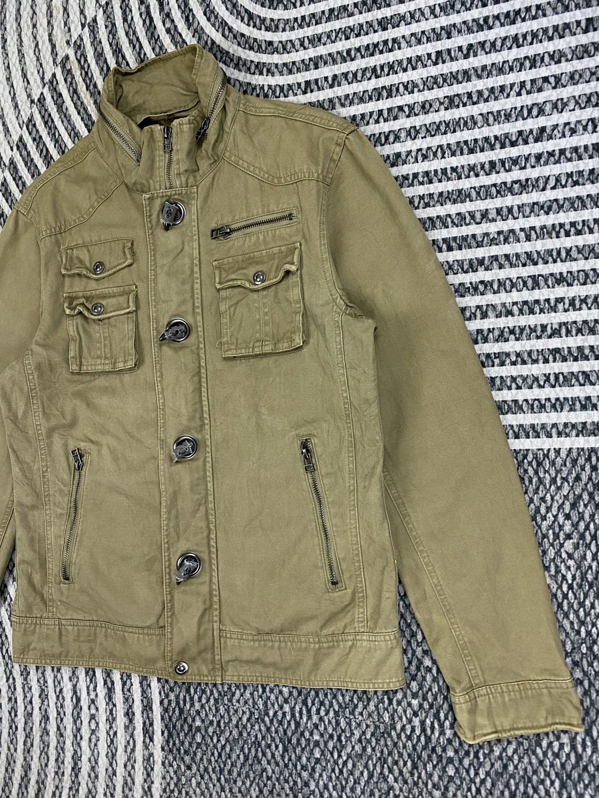 Japanese Brand Vtg Neutral Infinity Stand Collar Multipocket Field Jacket Size US M / EU 48-50 / 2 - 4 Thumbnail