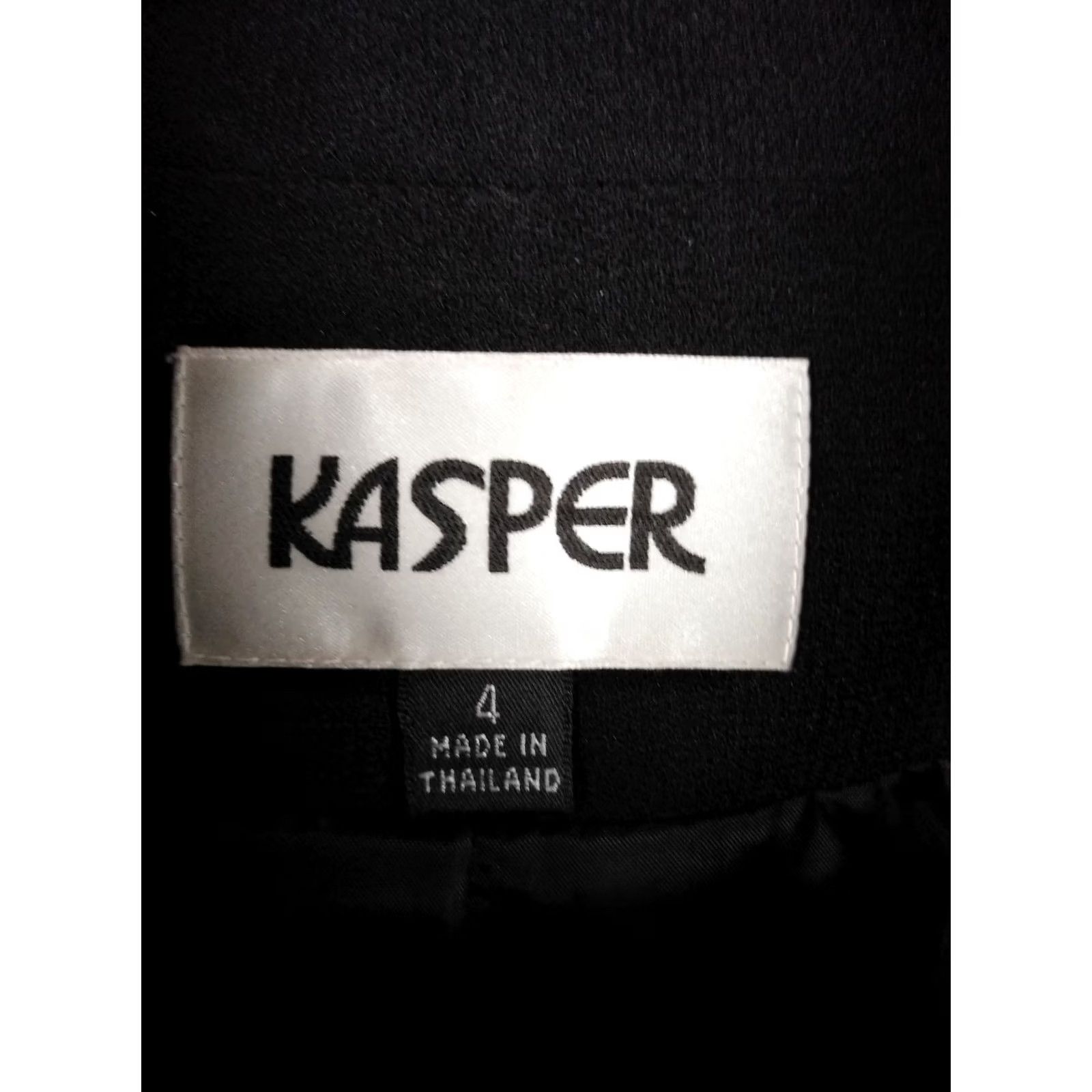 Kasper Kasper Blazer Jacket Womens 4 Black Lined Career Business 50% Nylon 50% Polyester Size S / US 4 / IT 40 - 5 Thumbnail