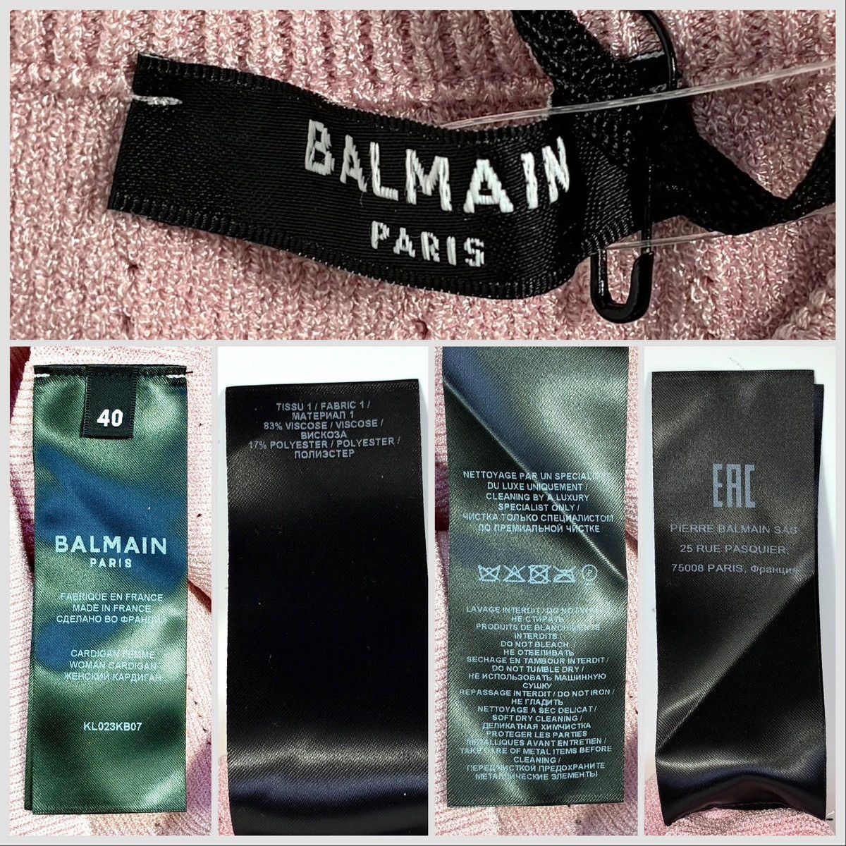 Balmain Balmain Knitted Four Pocket Short Sleeve Cardigan FR 40 Pink Size M / US 6-8 / IT 42-44 - 5 Thumbnail